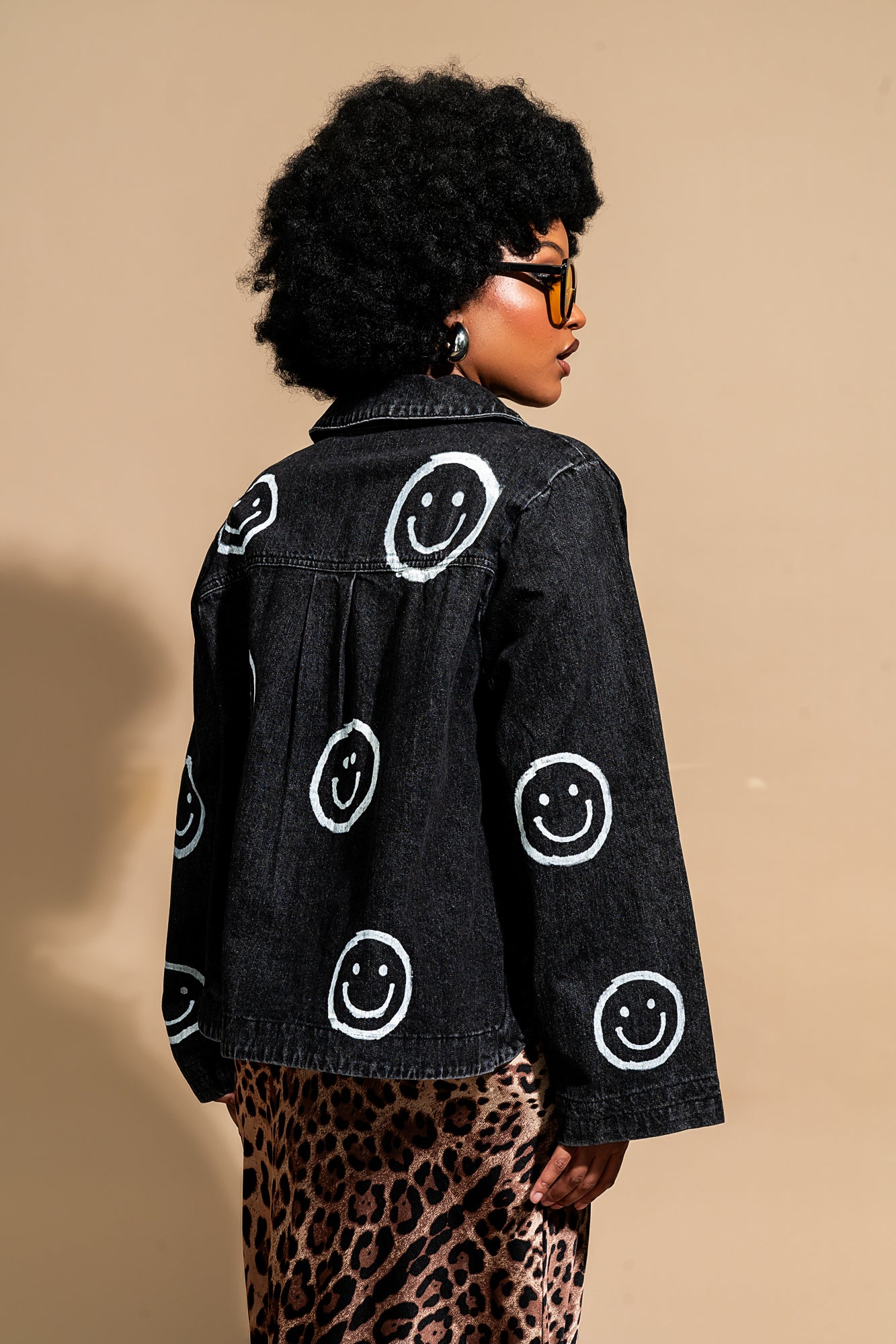 Happy Go Lucky Hand Painted Denim Jacket - Dressed in Lala