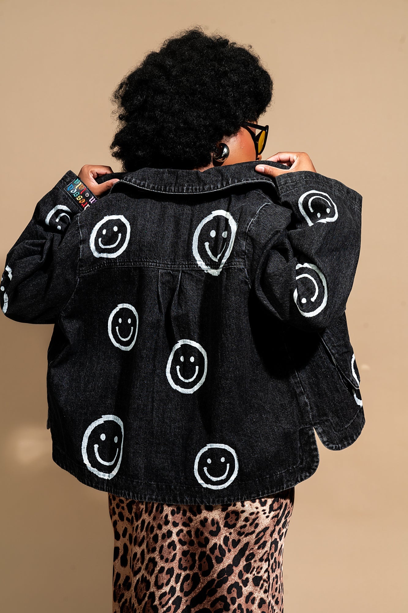 Happy Go Lucky Hand Painted Denim Jacket - Dressed in Lala