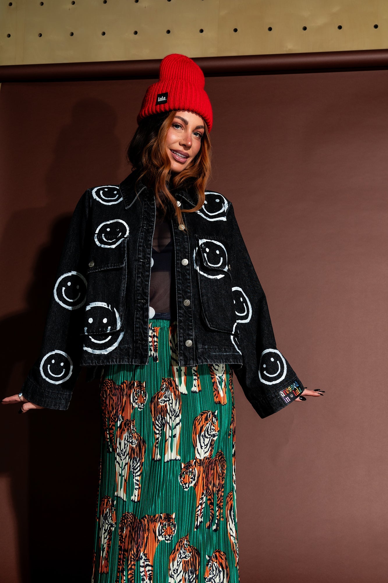 Happy Go Lucky Hand Painted Denim Jacket - Dressed in Lala