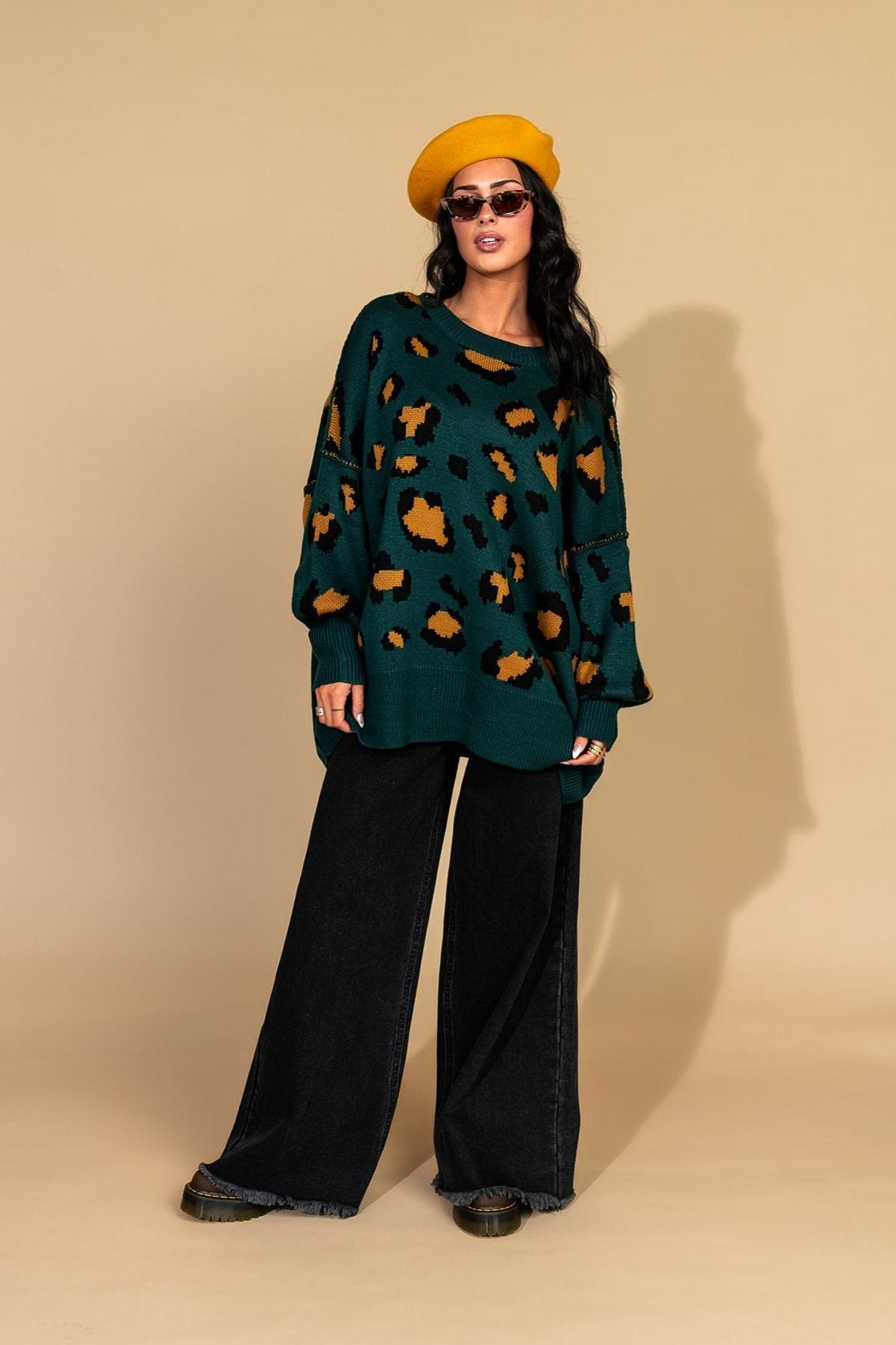 Hear Her Roar Oversized Knit in Emerald - Dressed in Lala