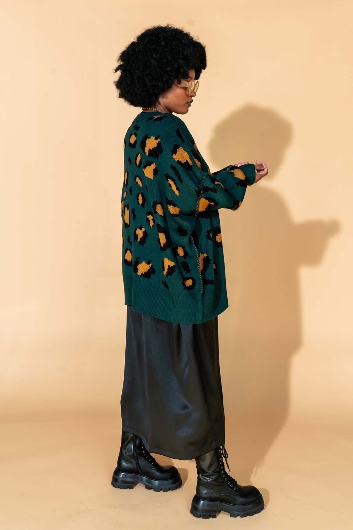 Hear Her Roar Oversized Knit in Emerald - Dressed in Lala