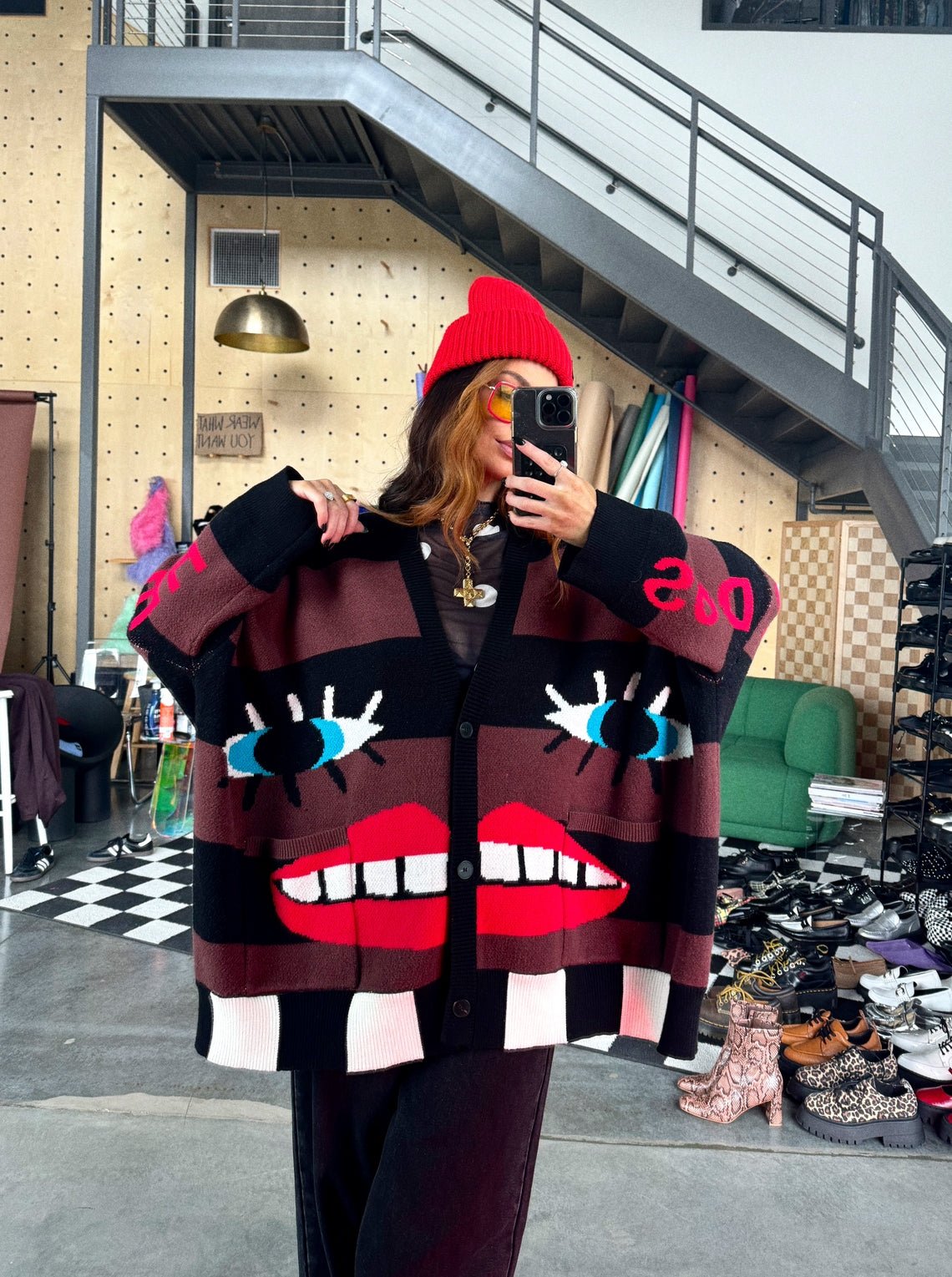 Here's To The Weirdos Oversized Cardigan - Dressed in Lala