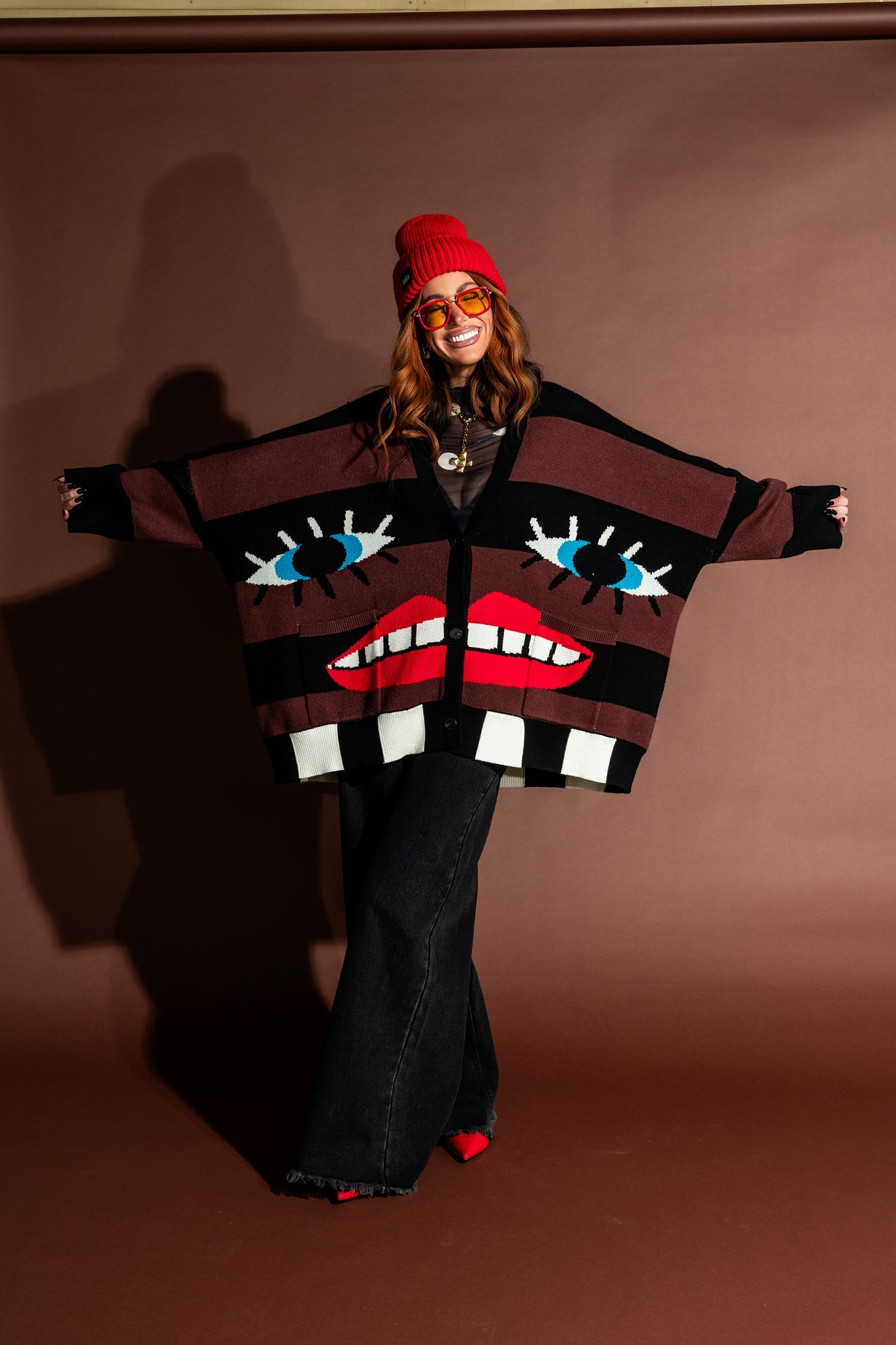 Here's To The Weirdos Oversized Cardigan - Dressed in Lala