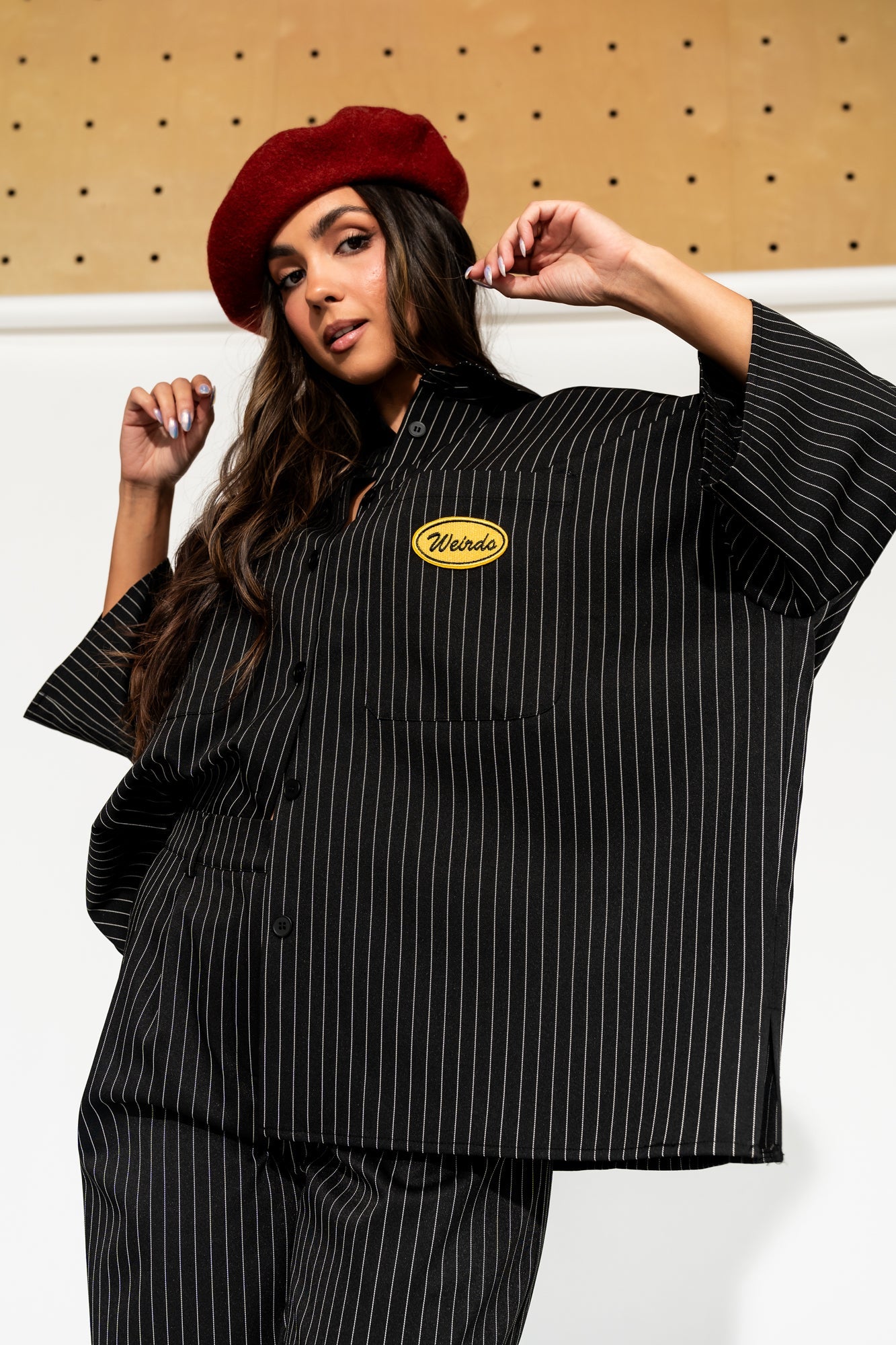 Hi I'm a Weirdo Oversized Work Shirt - Dressed in Lala