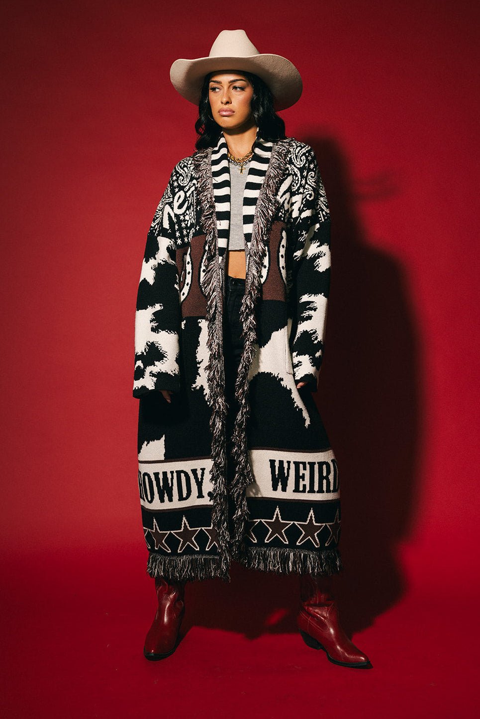Howdy Luxe Fringe Blanket Cardigan - Dressed in Lala