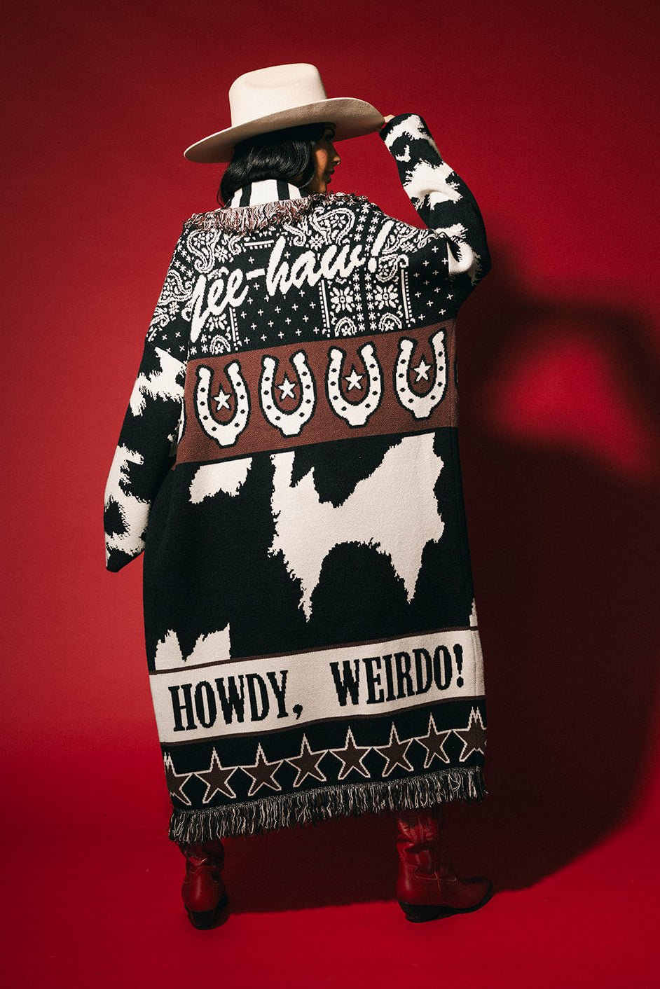 Howdy Luxe Fringe Blanket Cardigan - Dressed in Lala