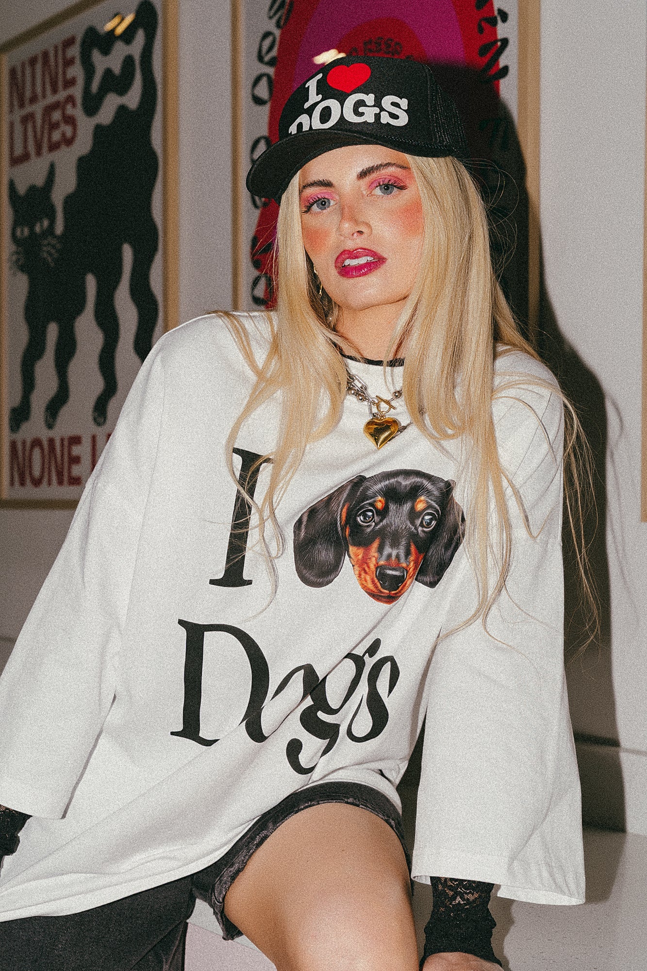 I Heart Dogs Trucker Hat - Dressed in Lala
