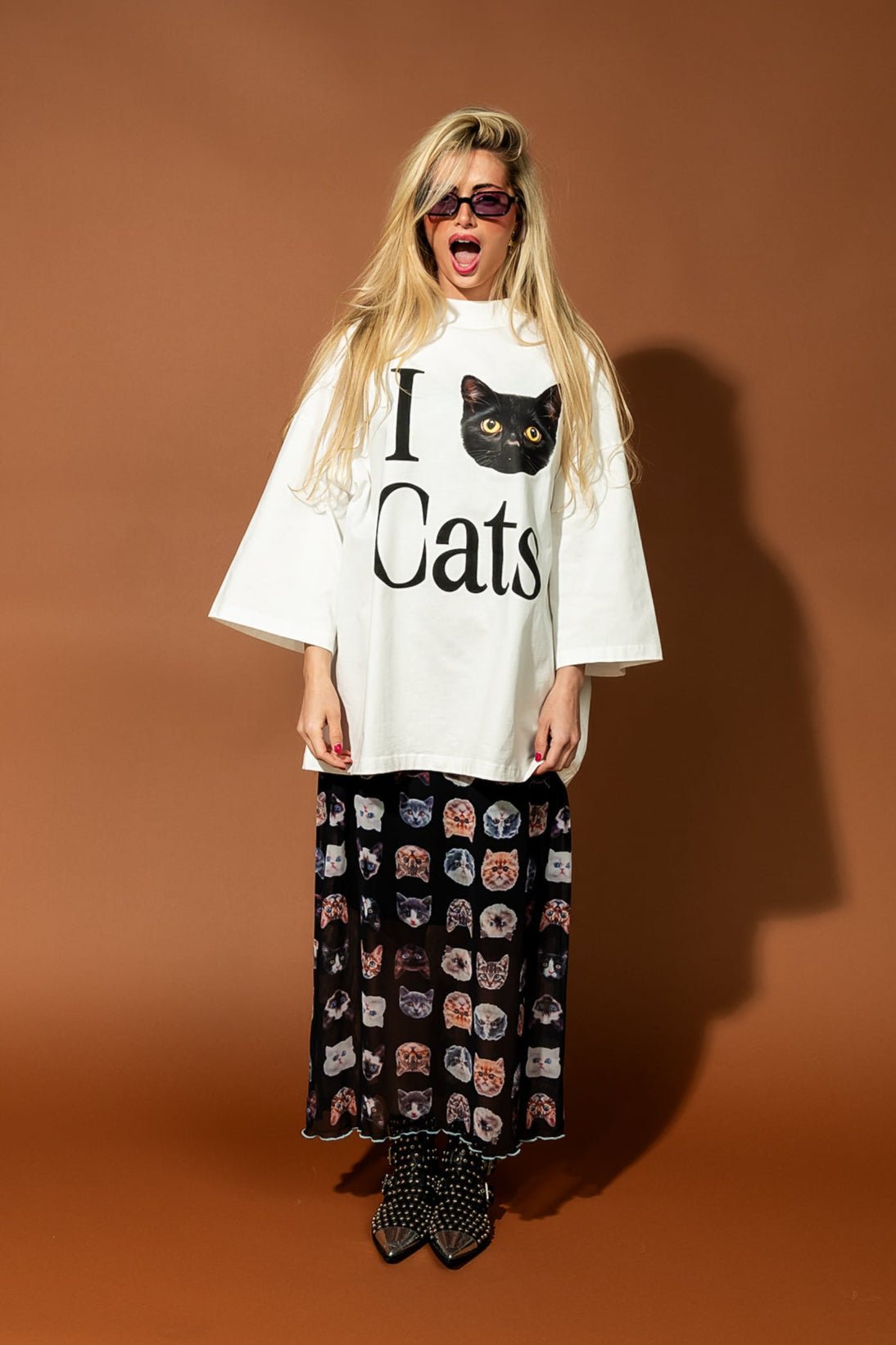 I Love Cats Heavyweight Cotton Dream Tee - Dressed in Lala