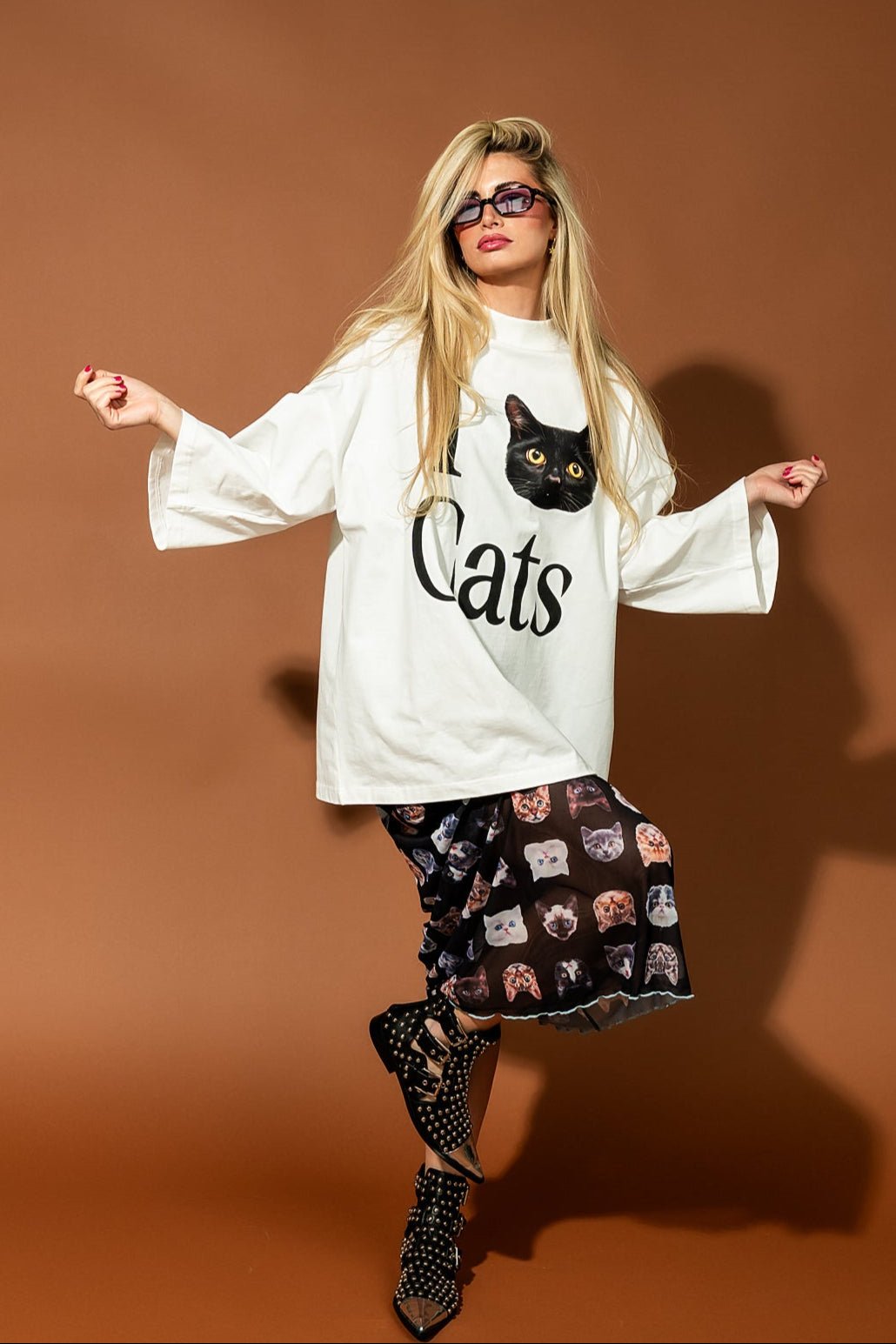 I Love Cats Heavyweight Cotton Dream Tee - Dressed in Lala