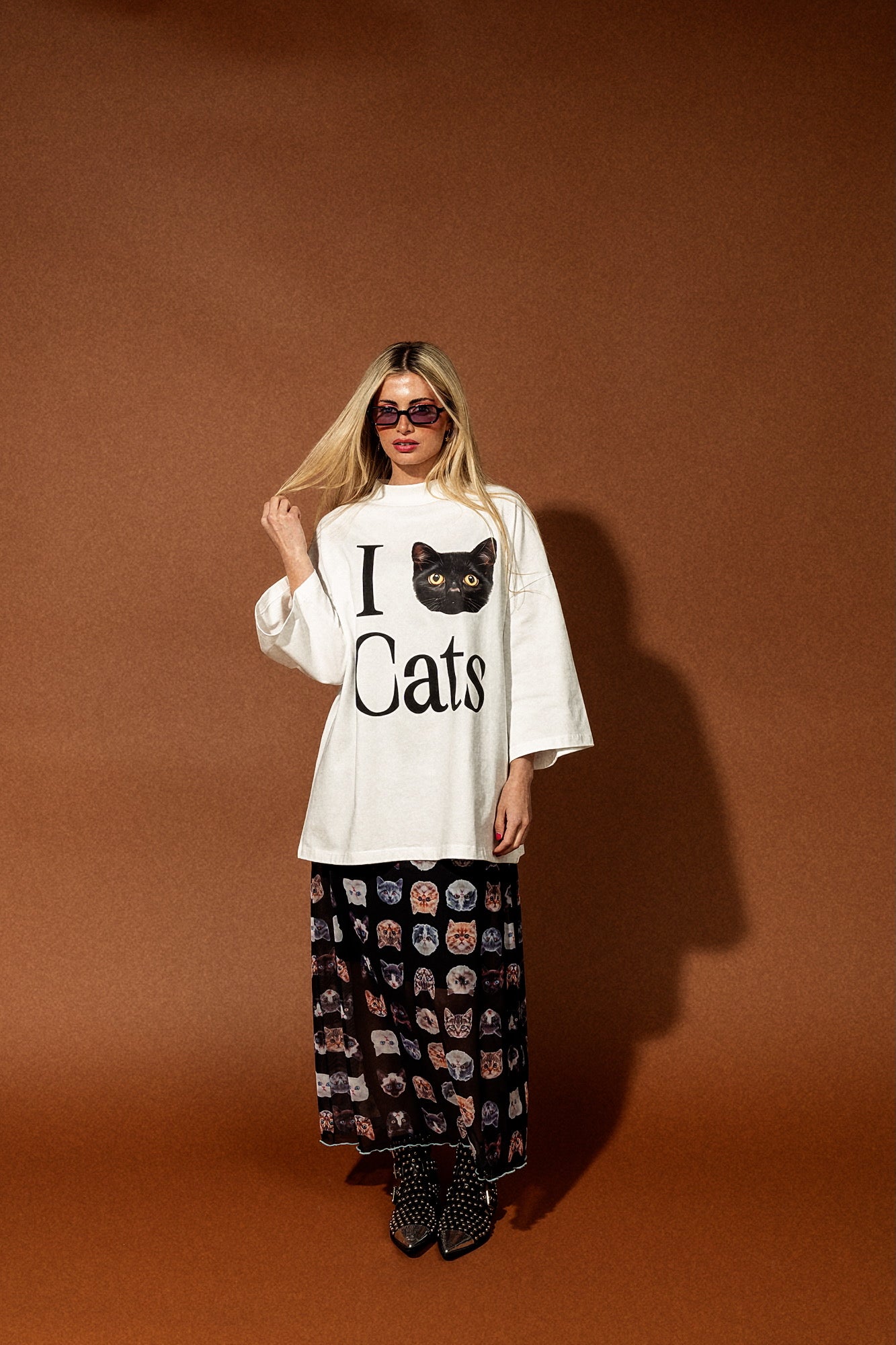 I Love Cats Heavyweight Cotton Dream Tee - Dressed in Lala
