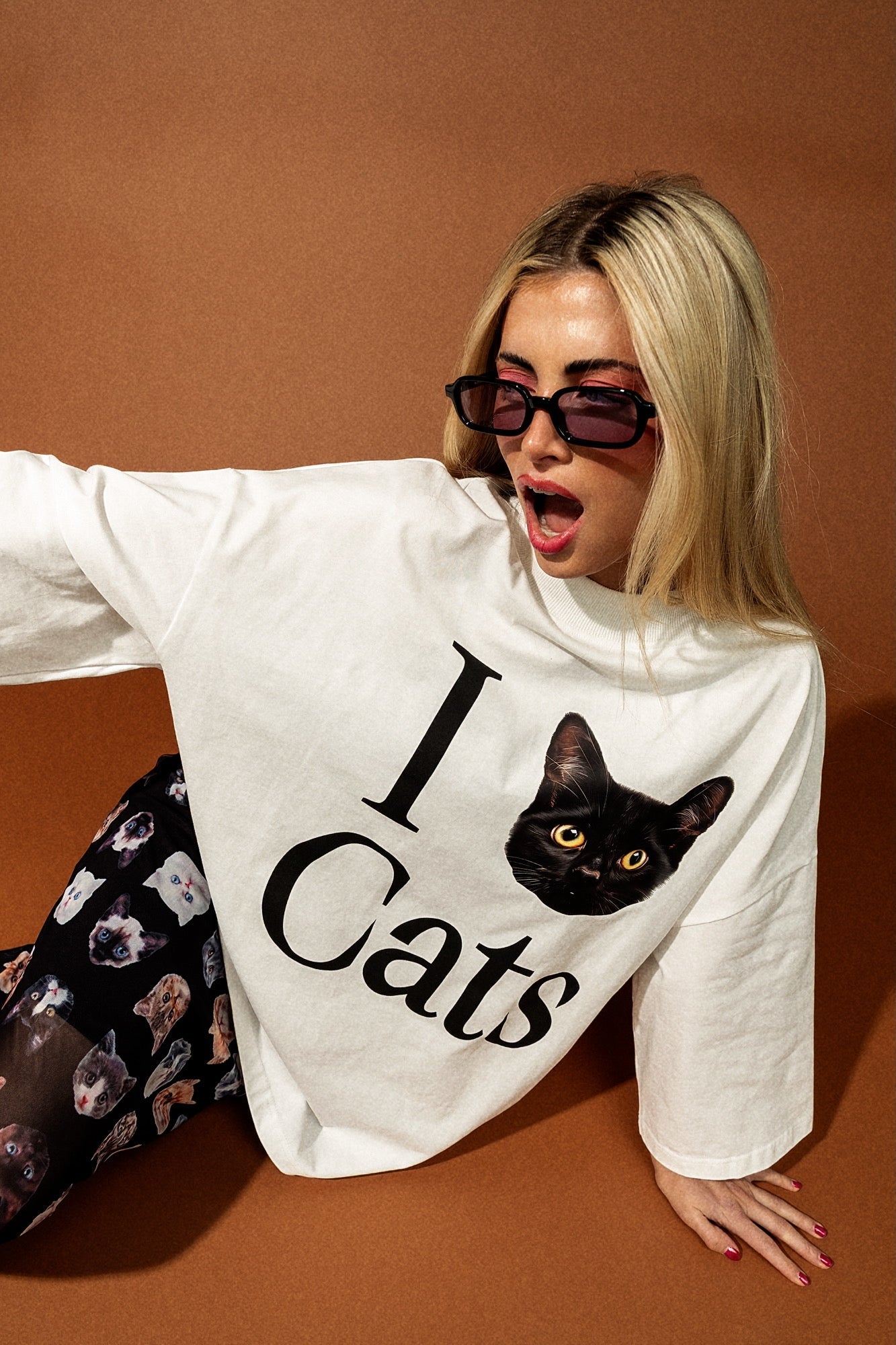 I Love Cats Heavyweight Cotton Dream Tee - Dressed in Lala