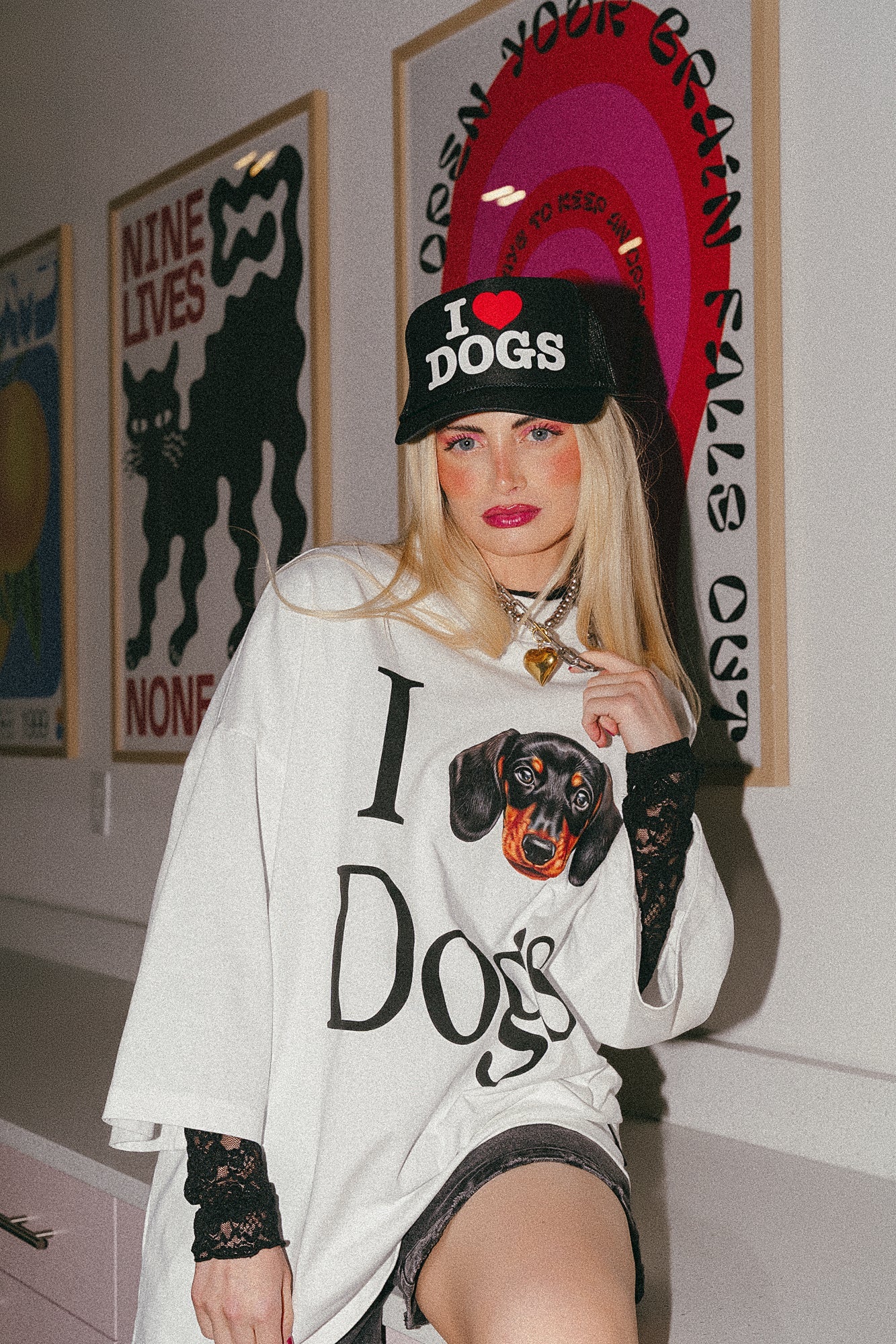 I Love Dogs Heavyweight Cotton Dream Tee - Dressed in Lala