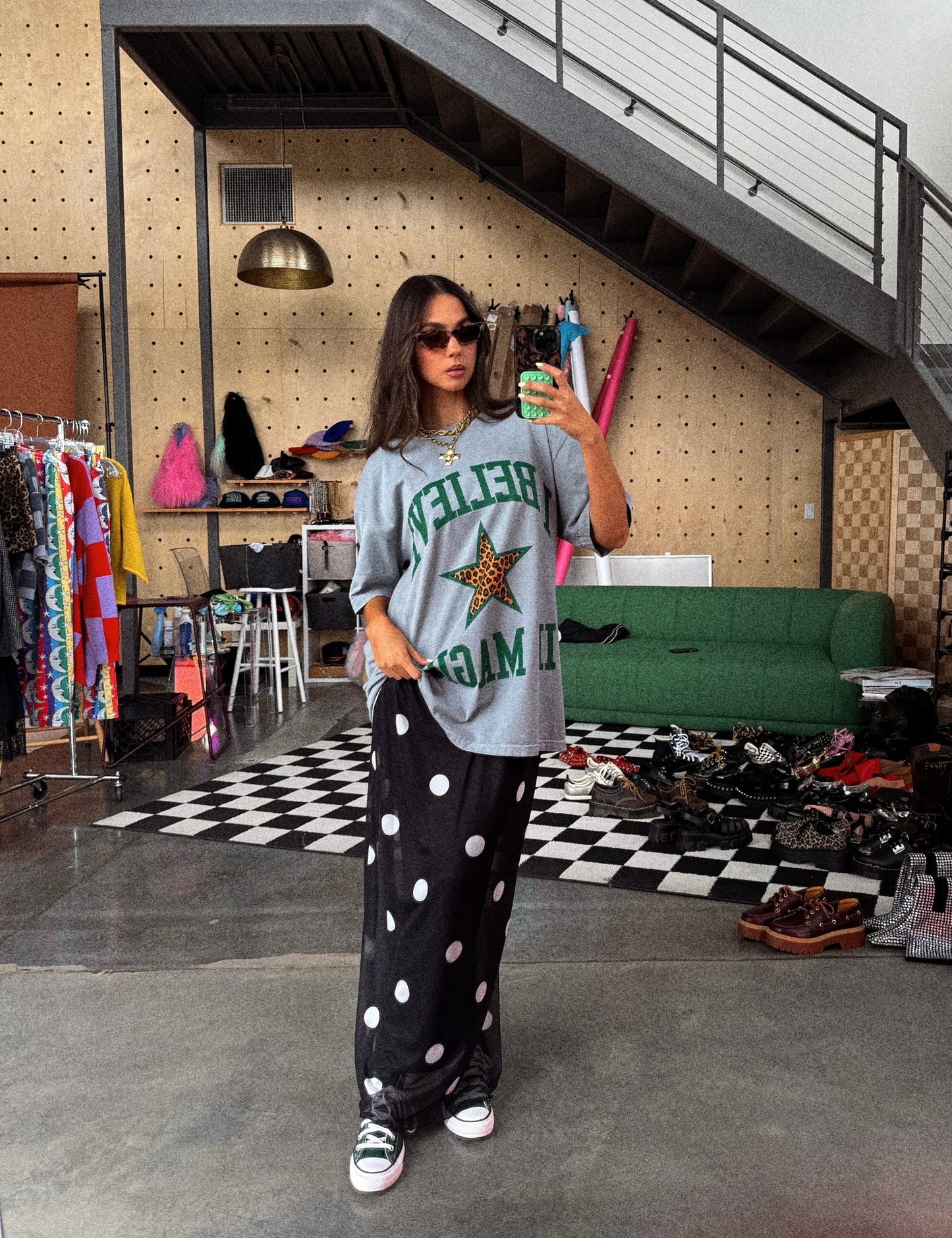I Love Paris Polka Dot Mesh Maxi Skirt - Dressed in Lala