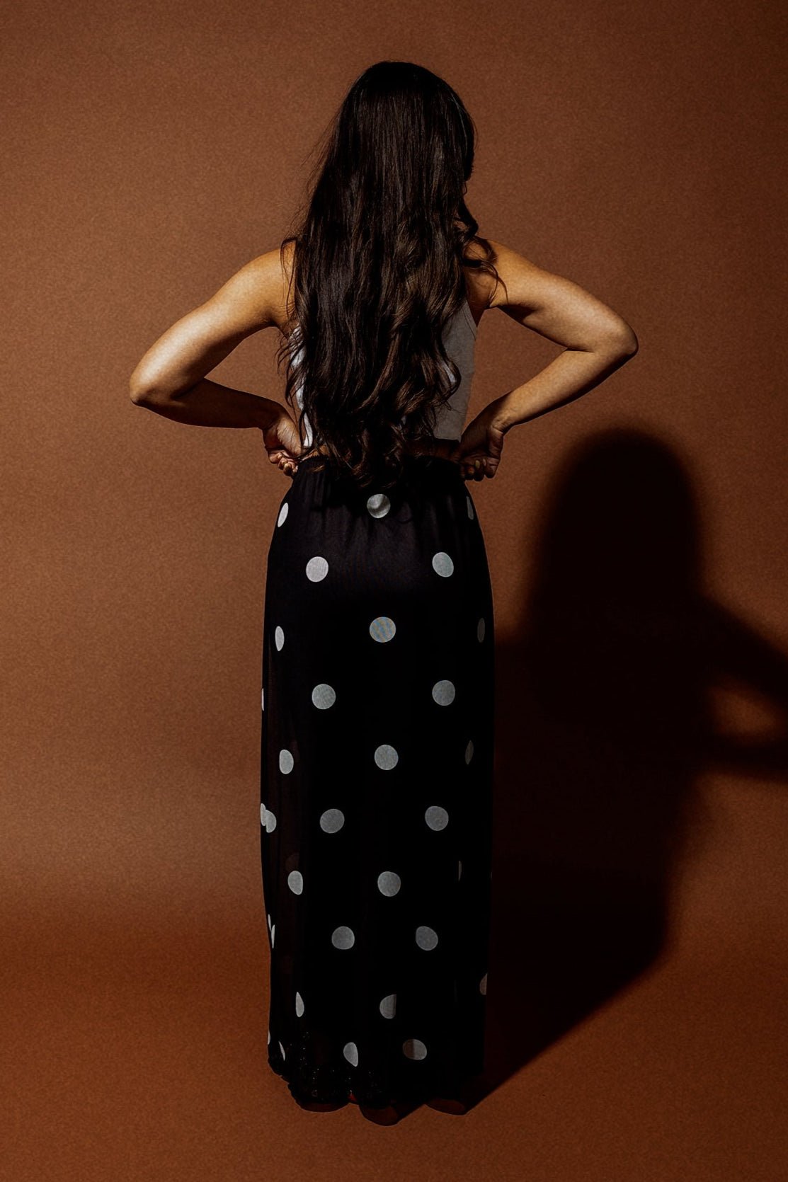 I Love Paris Polka Dot Mesh Maxi Skirt - Dressed in Lala