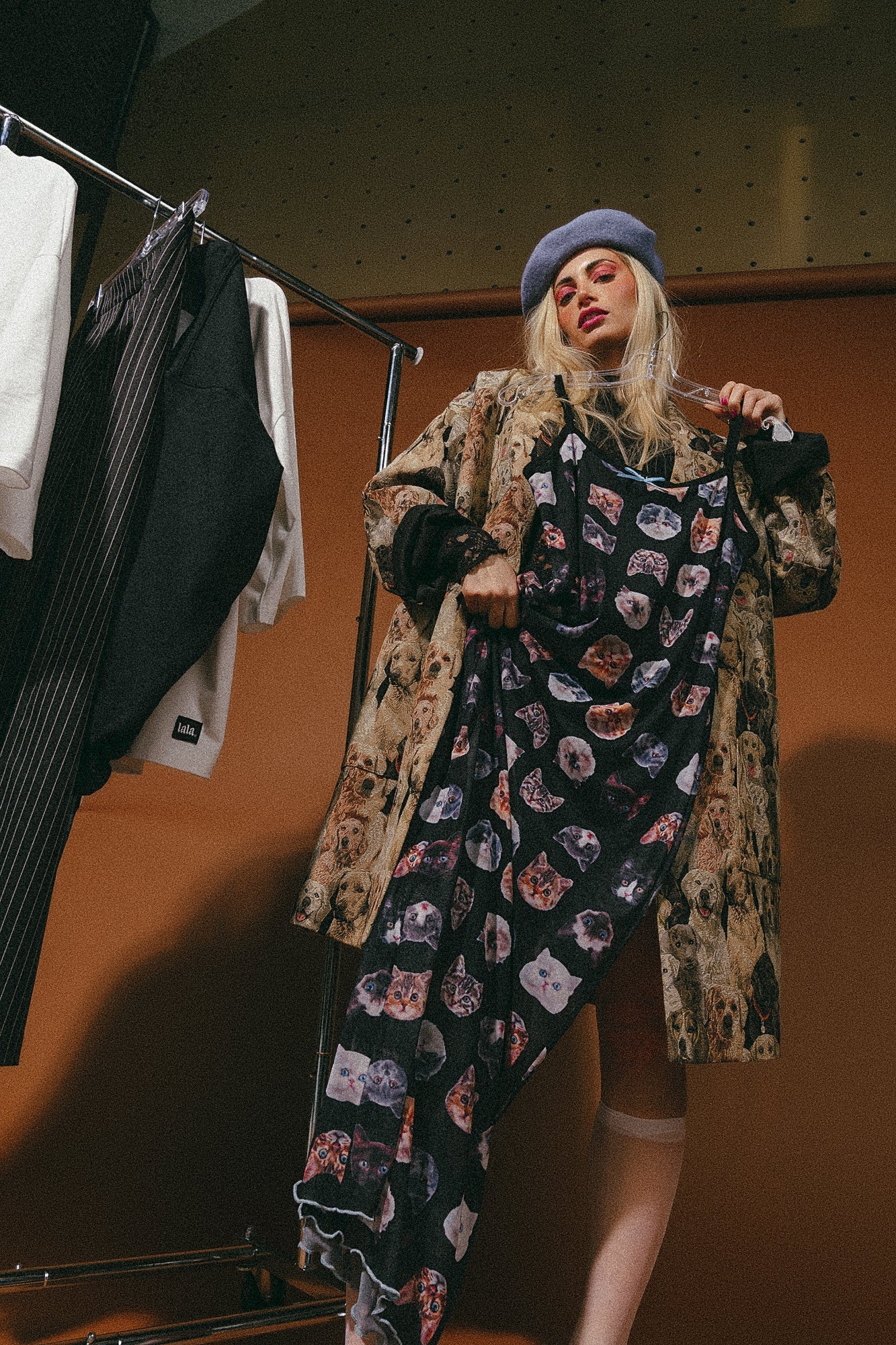 Iconic Behavior Mesh Dress in Cat Couture - Dressed in Lala