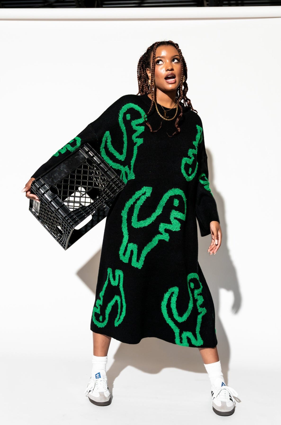 Rawr Means I Love You Oversized Knit Dress