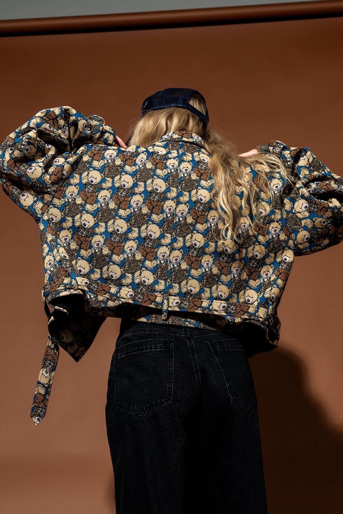 Inner Child Healing Teddy Jacquard Moto Jacket - Dressed in Lala