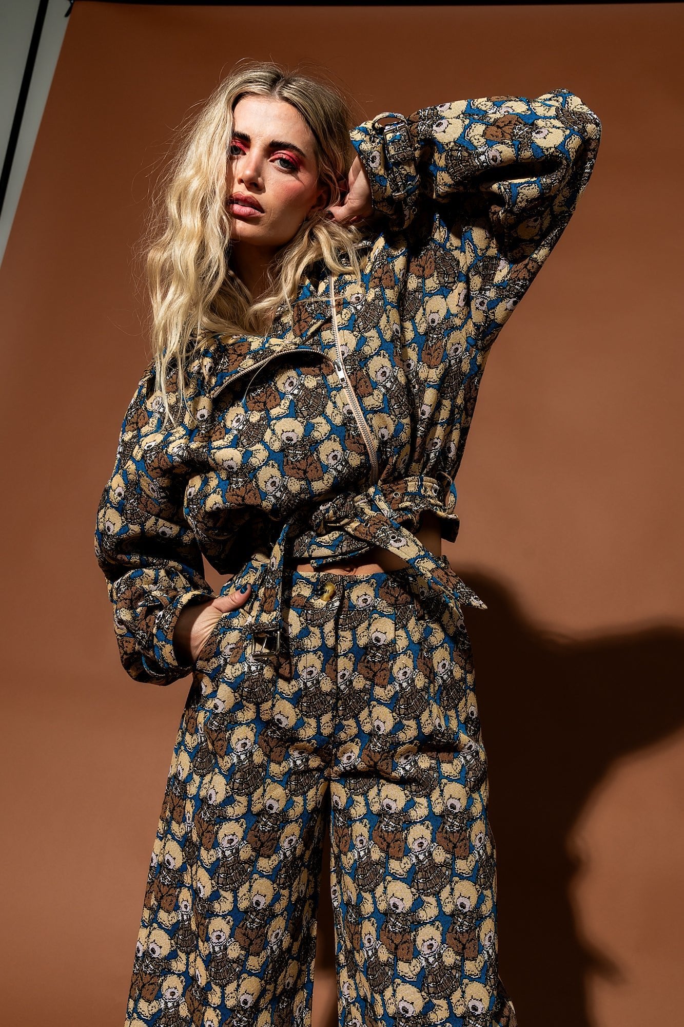 Inner Child Healing Teddy Jacquard Moto Jacket - Dressed in Lala