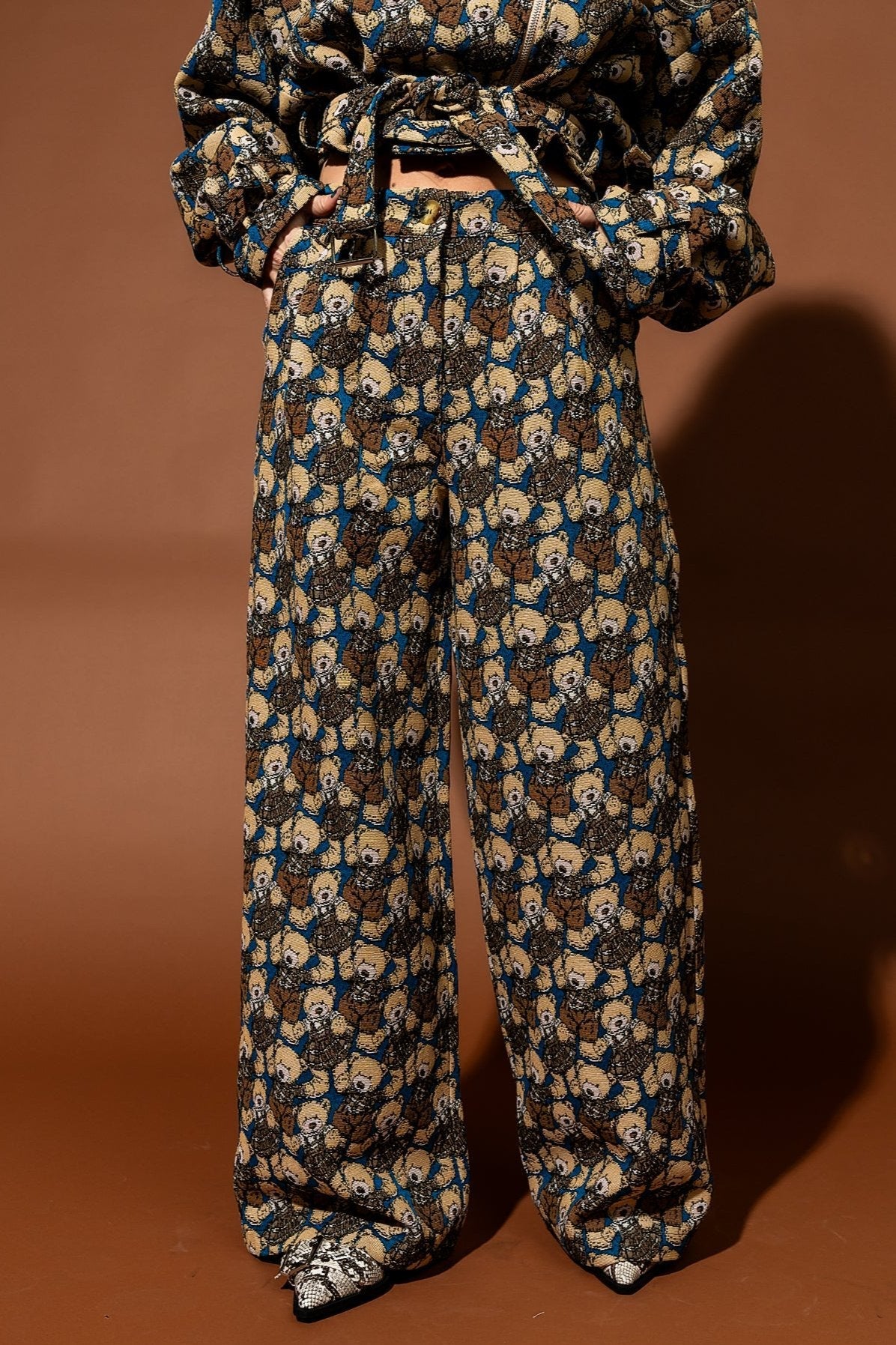 Inner Child Healing Teddy Jacquard Trousers - Dressed in Lala