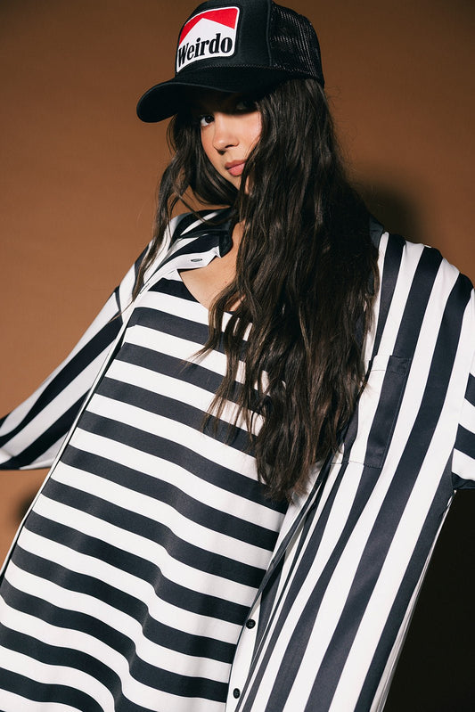 Jailbird Satin Dress + Duster Set - Dressed in Lala