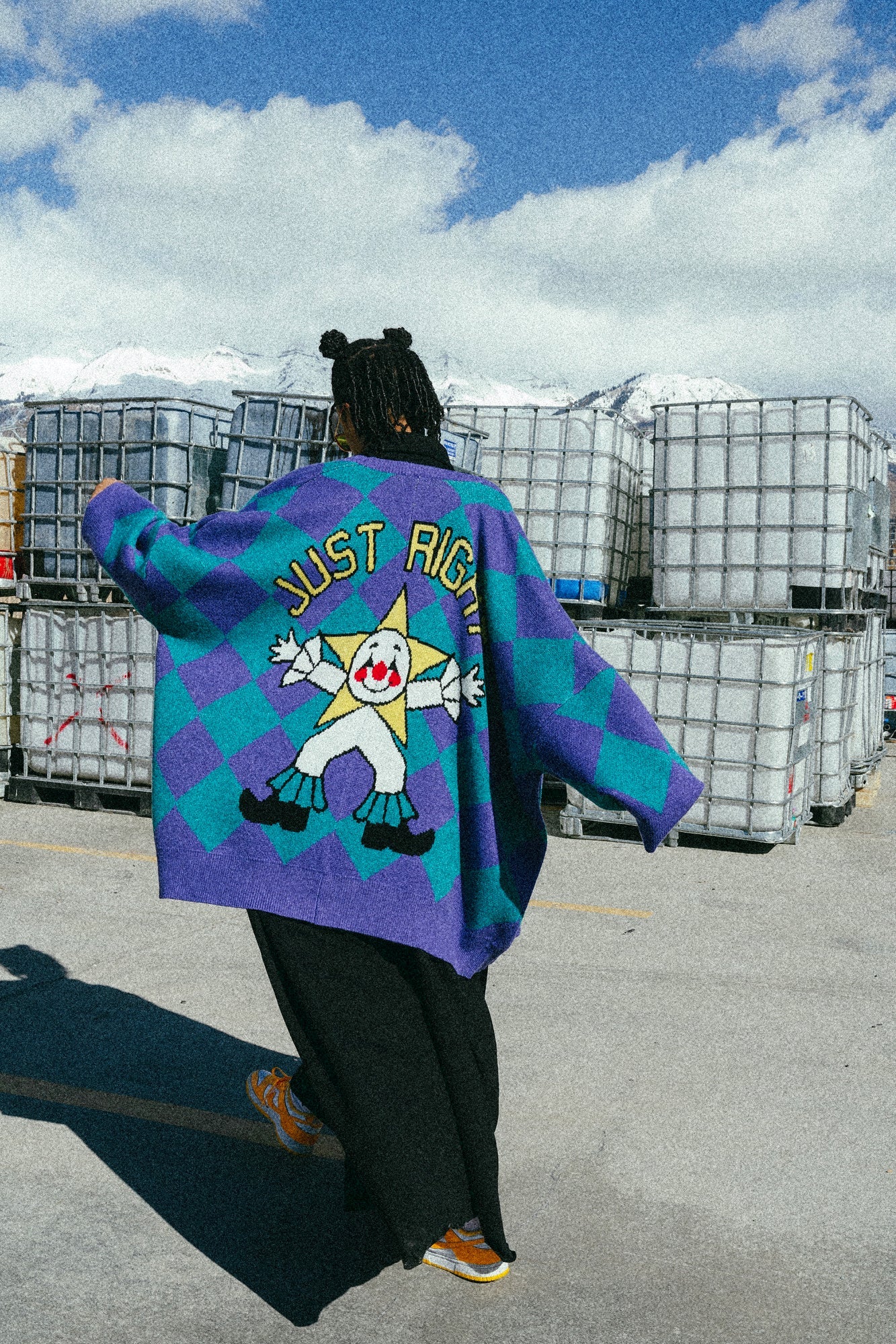 Just Right Oversized Clown Cardigan - Dressed in Lala