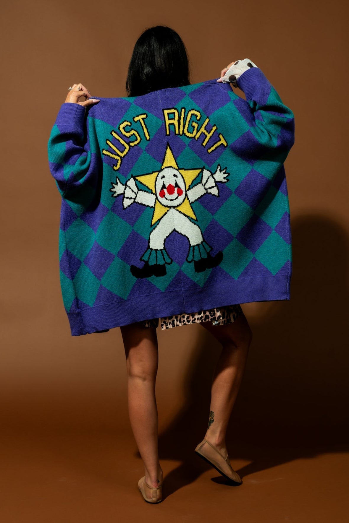 Just Right Oversized Clown Cardigan - Dressed in Lala