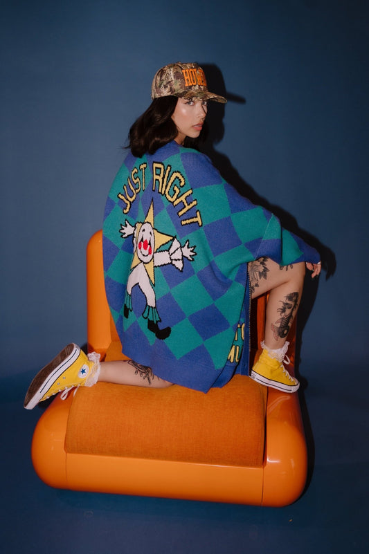 Just Right Oversized Clown Cardigan - Dressed in Lala