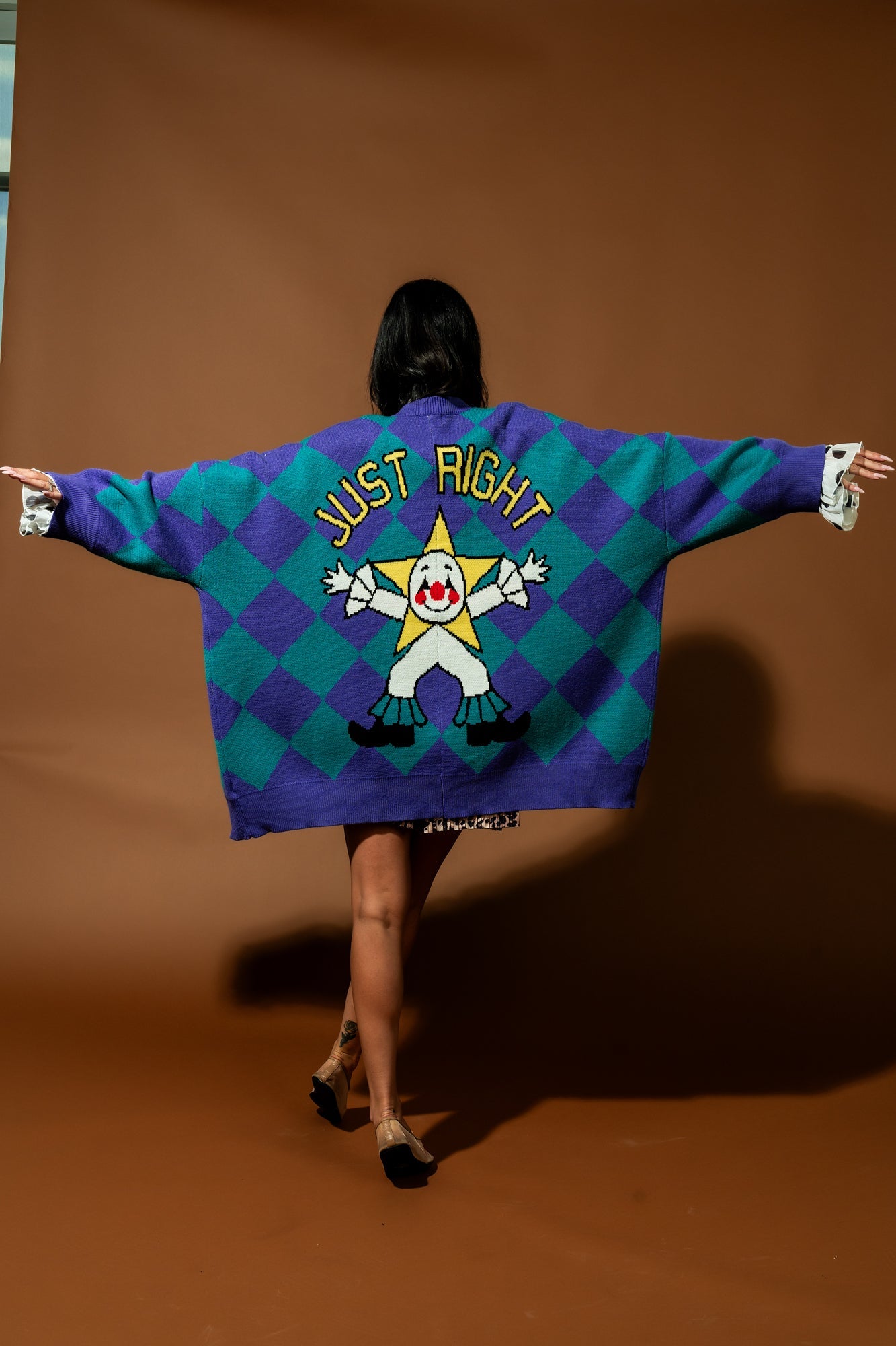 Just Right Oversized Clown Cardigan - Dressed in Lala