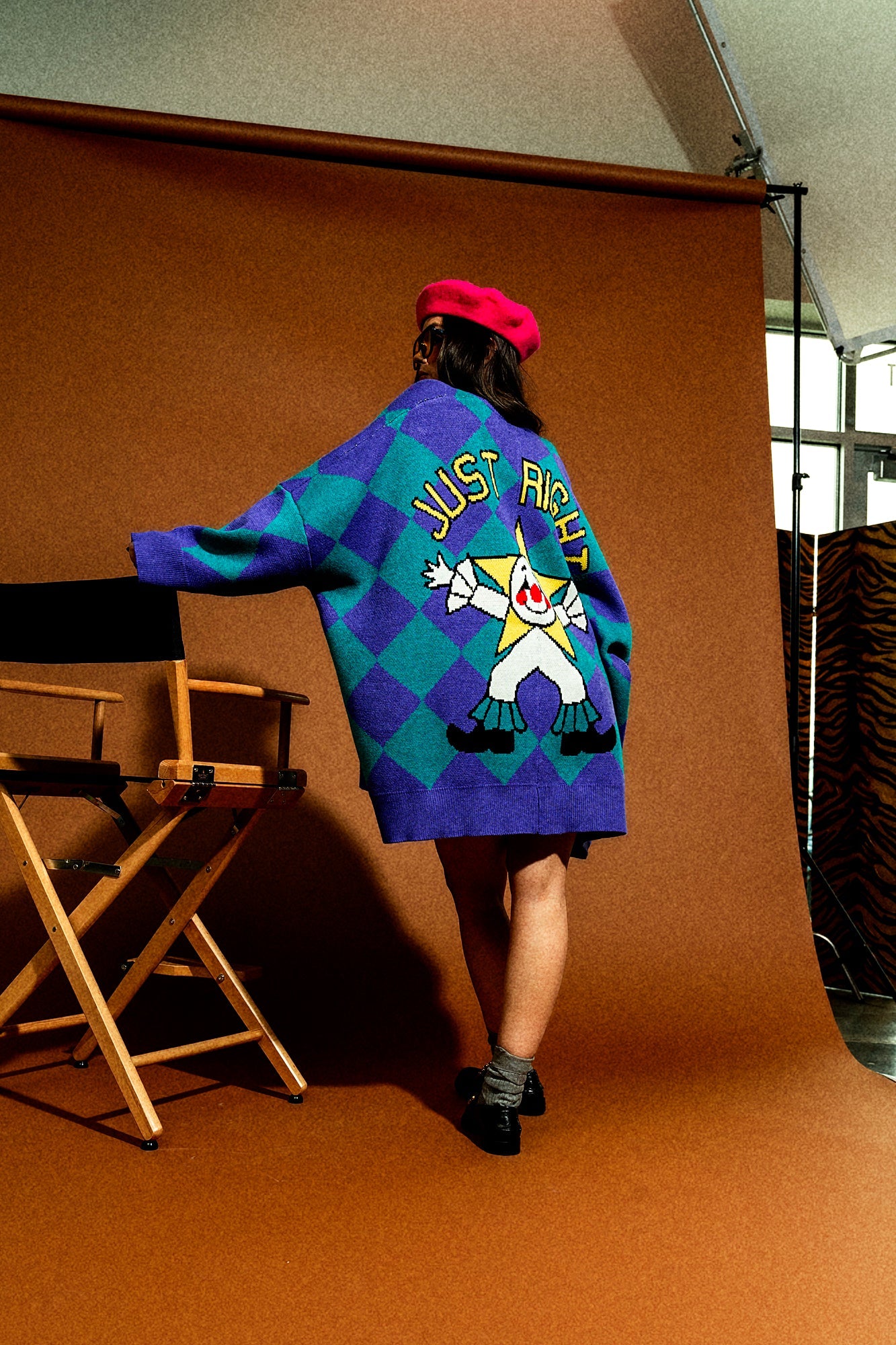Just Right Oversized Clown Cardigan - Dressed in Lala