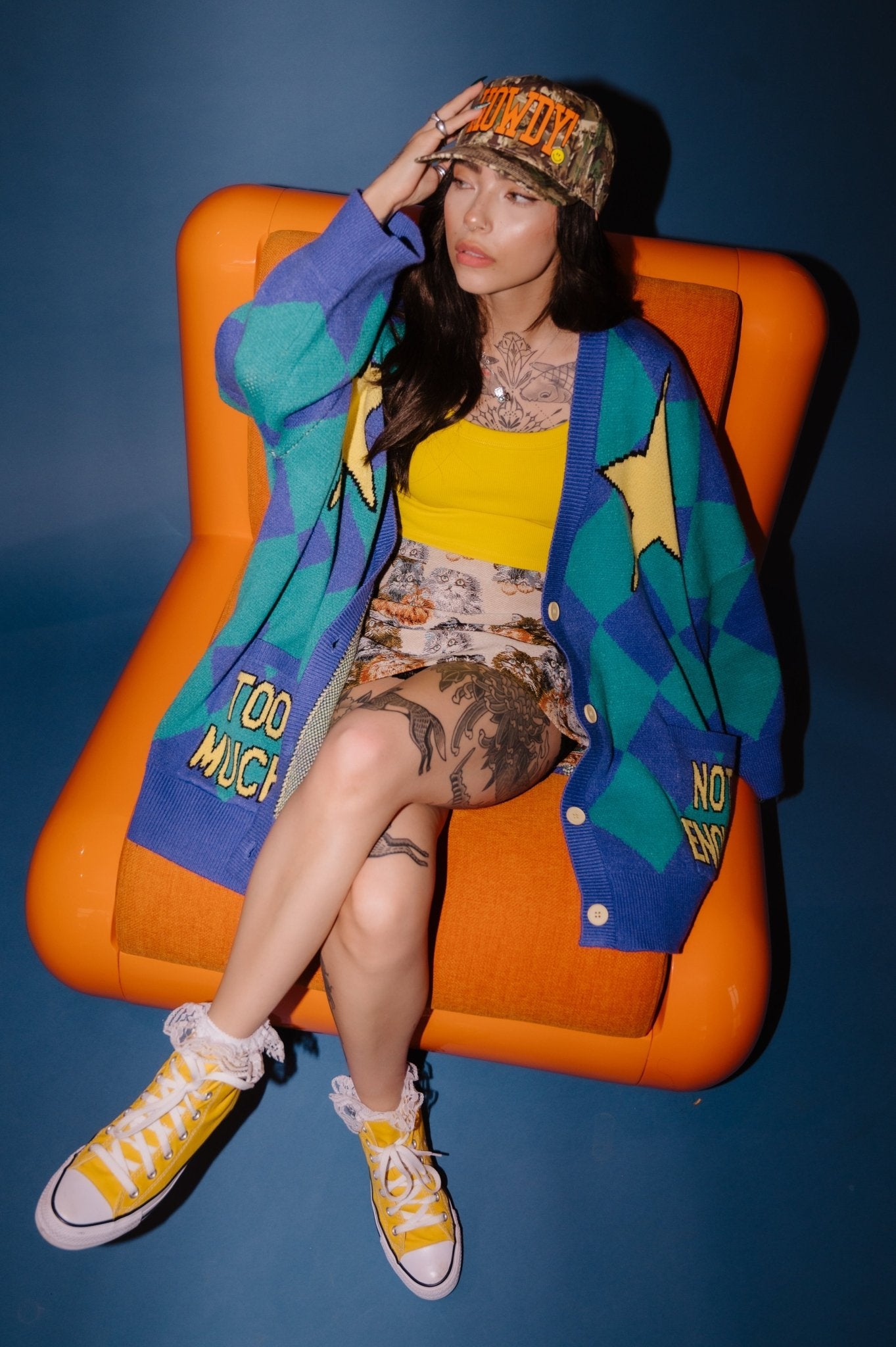 Just Right Oversized Clown Cardigan - Dressed in Lala