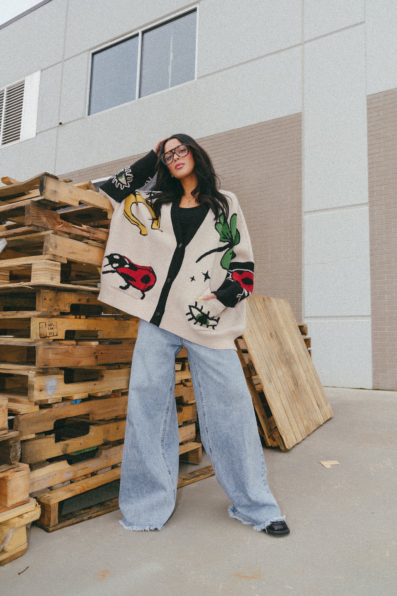 Karma On Your Side Oversized Varsity Cardigan - Dressed in Lala