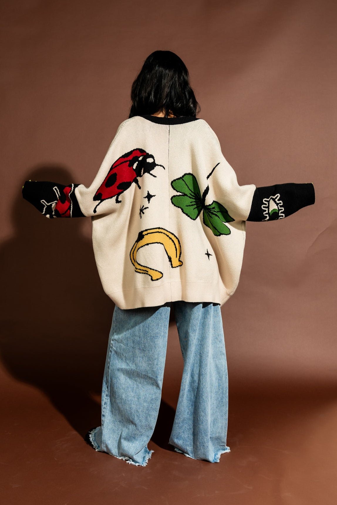 Karma On Your Side Oversized Varsity Cardigan - Dressed in Lala