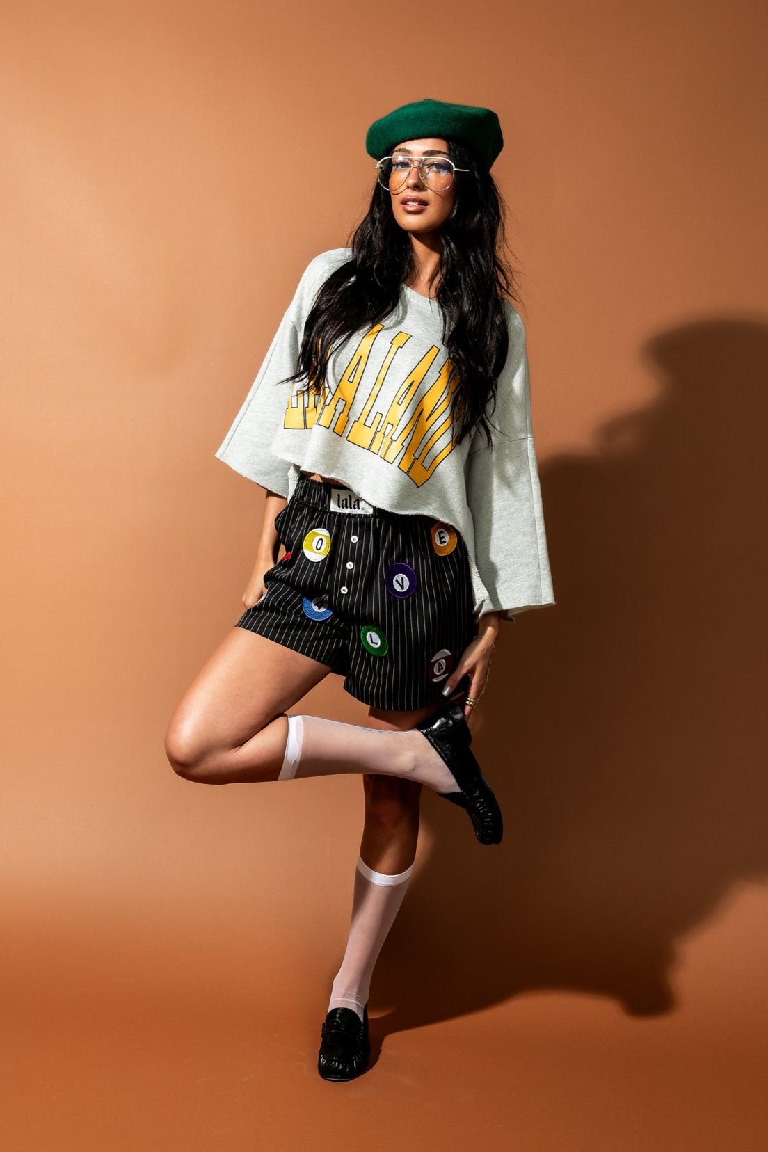 Lady Lala Luck Pinstripe Boxer Shorts - Dressed in Lala