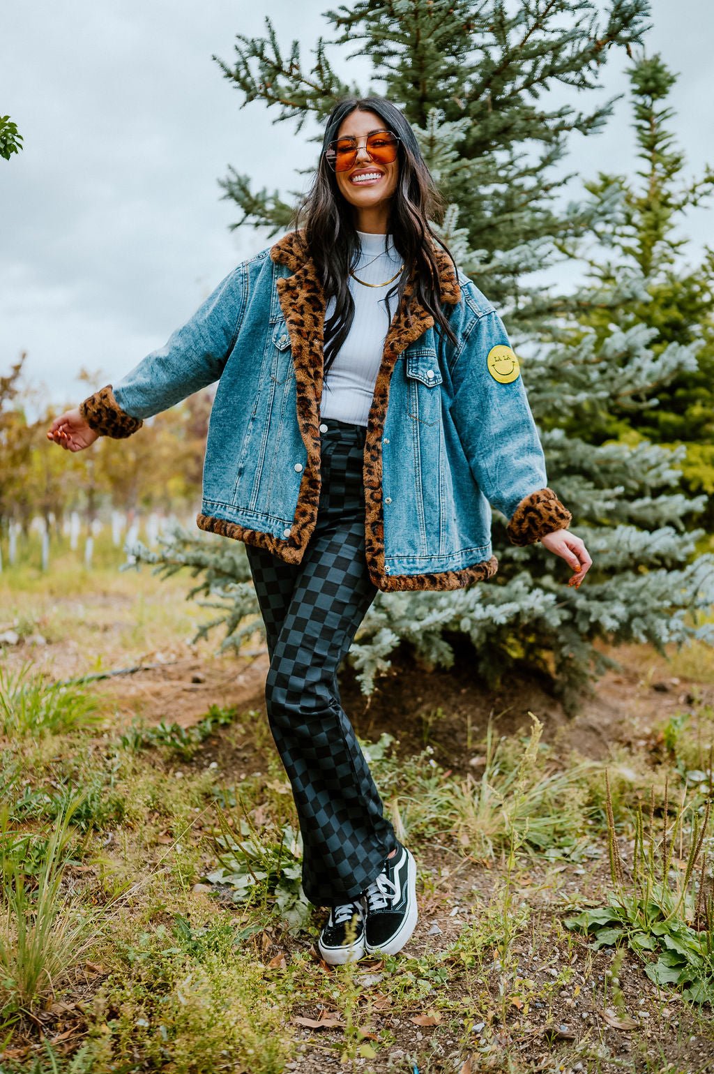 Lala Forever Patched Trucker Jacket in Leopard - Dressed in Lala