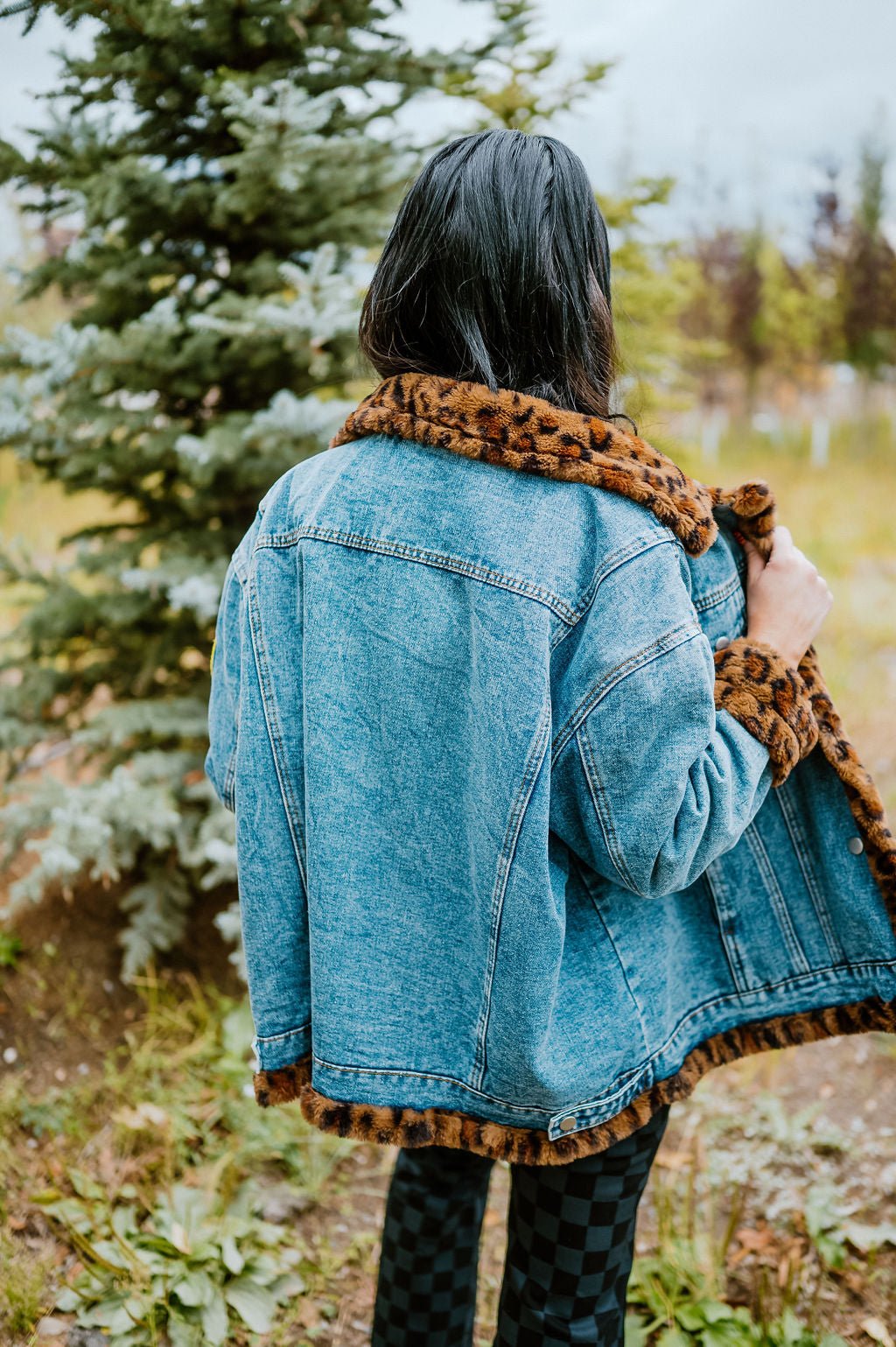 Lala Forever Patched Trucker Jacket in Leopard - Dressed in Lala