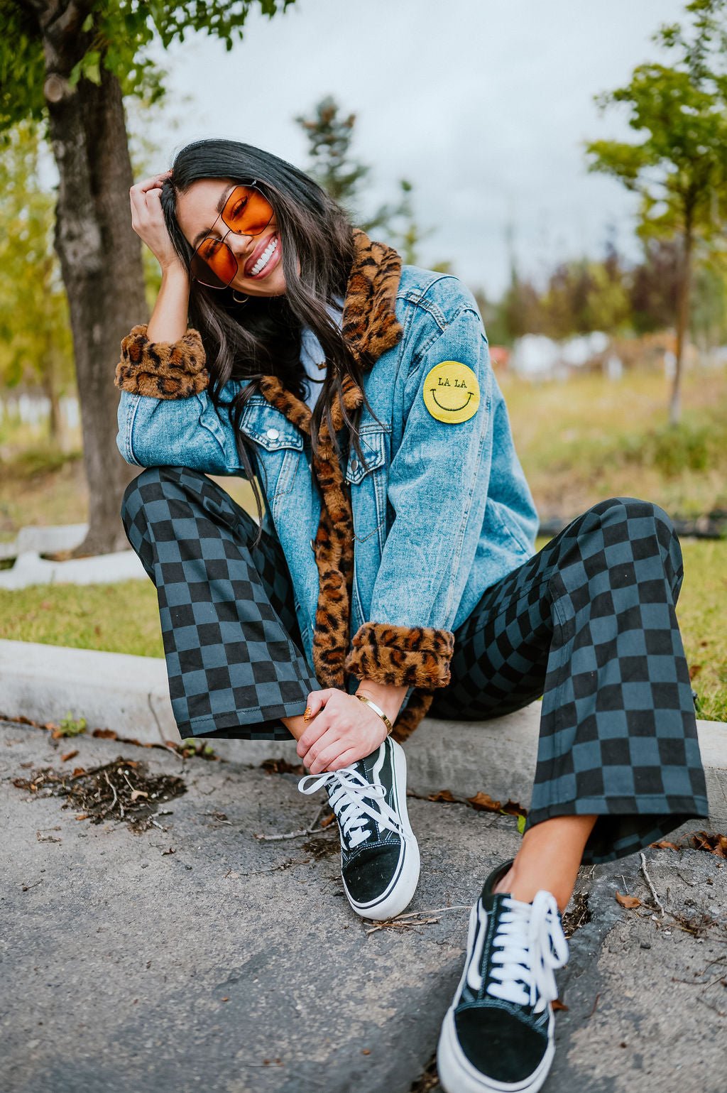 Lala Forever Patched Trucker Jacket in Leopard - Dressed in Lala