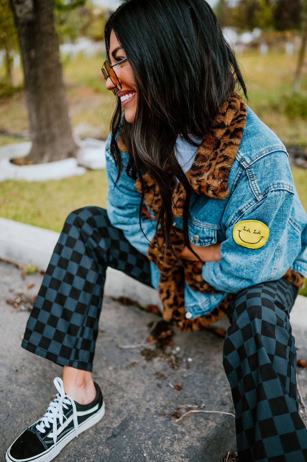 Lala Forever Patched Trucker Jacket in Leopard - Dressed in Lala