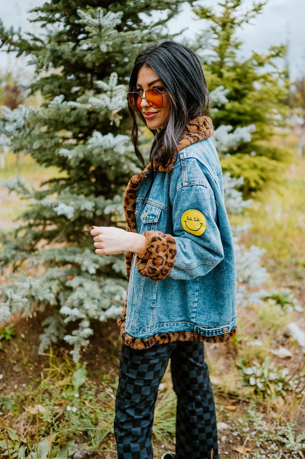 Lala Forever Patched Trucker Jacket in Leopard - Dressed in Lala