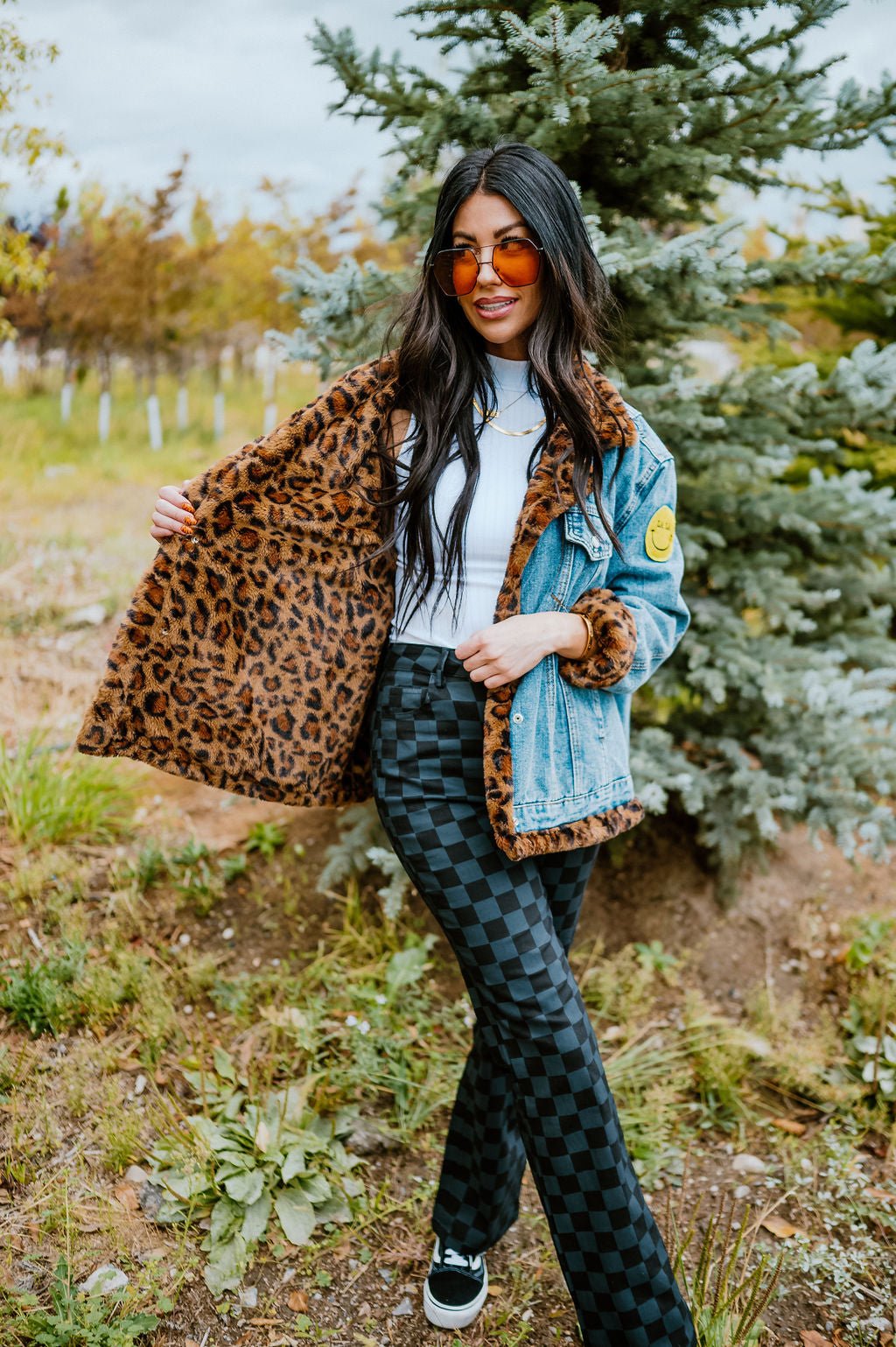 Lala Forever Patched Trucker Jacket in Leopard - Dressed in Lala