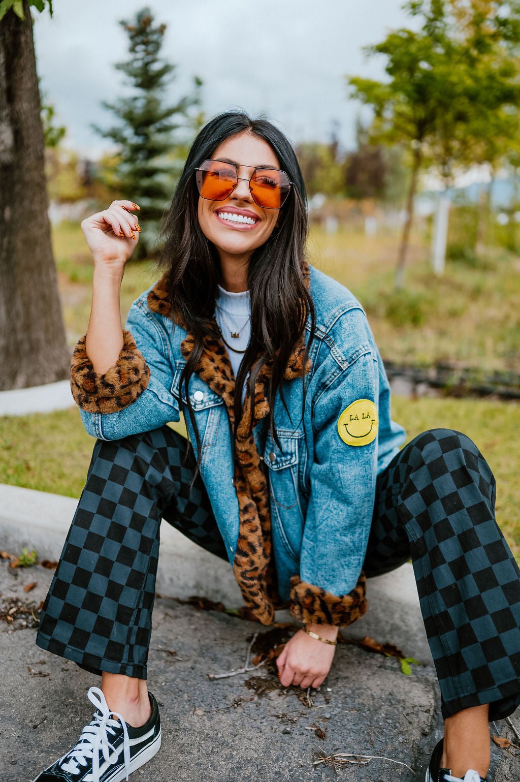 Lala Forever Patched Trucker Jacket in Leopard - Dressed in Lala