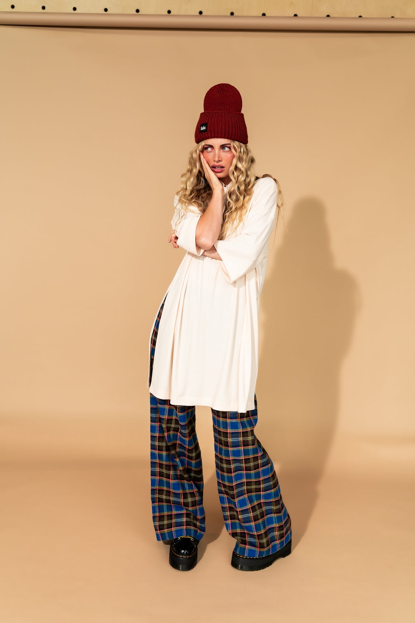 Lala Icon Mock Neck Top in Oatmilk - Dressed in Lala