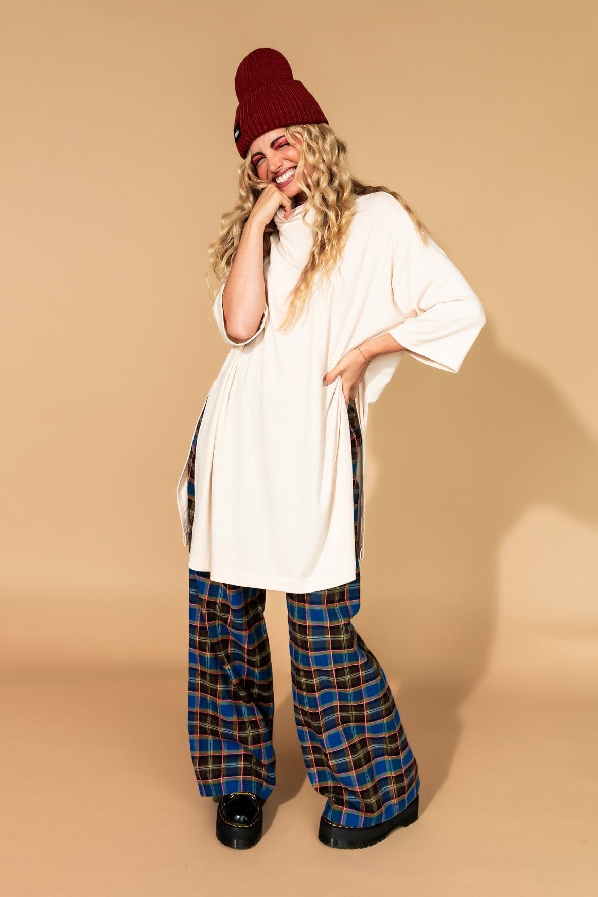 Lala Icon Mock Neck Top in Oatmilk - Dressed in Lala