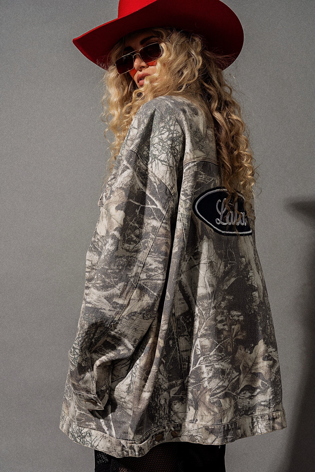 Lala Motors Oversized Camo Denim Jacket - Dressed in Lala