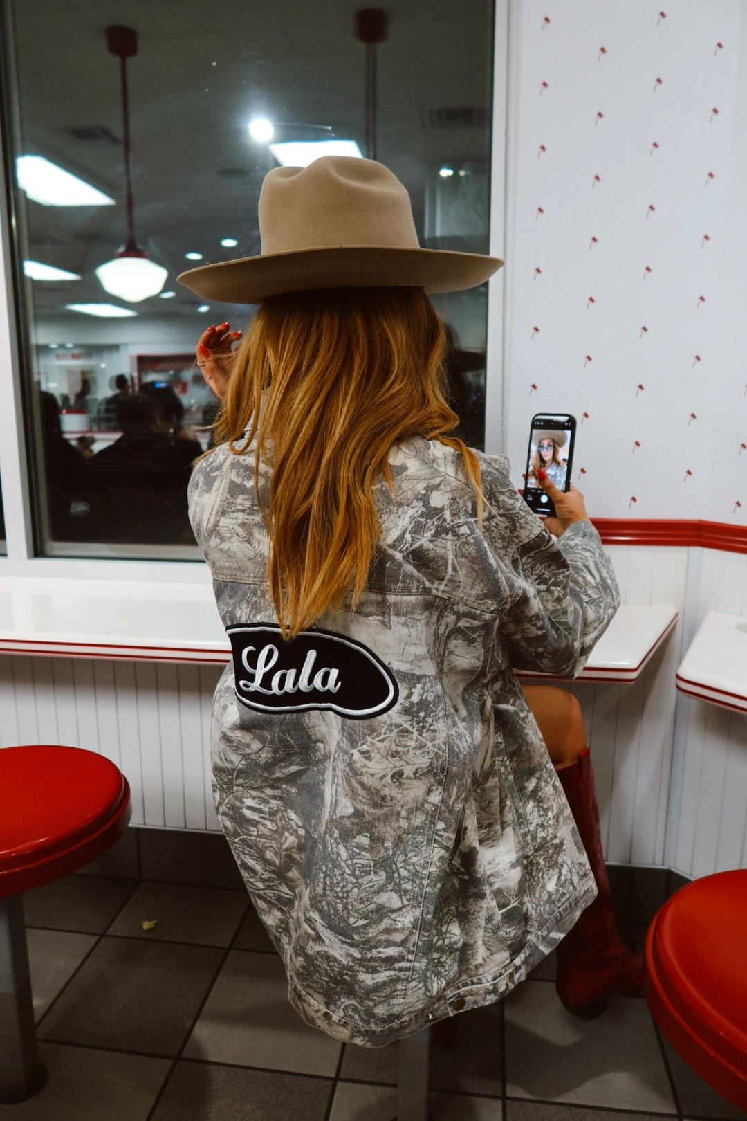 Lala Motors Oversized Camo Denim Jacket - Dressed in Lala