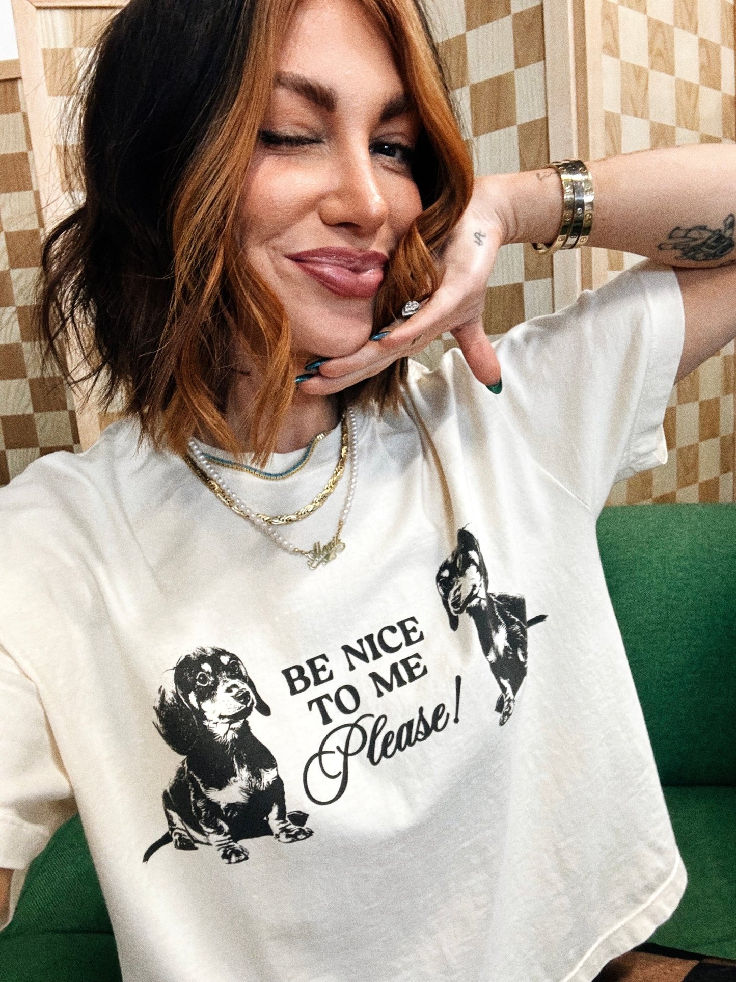 LALA ORIGINAL: Highly Sensitive Person Weenie Dog Tee - Dressed in Lala