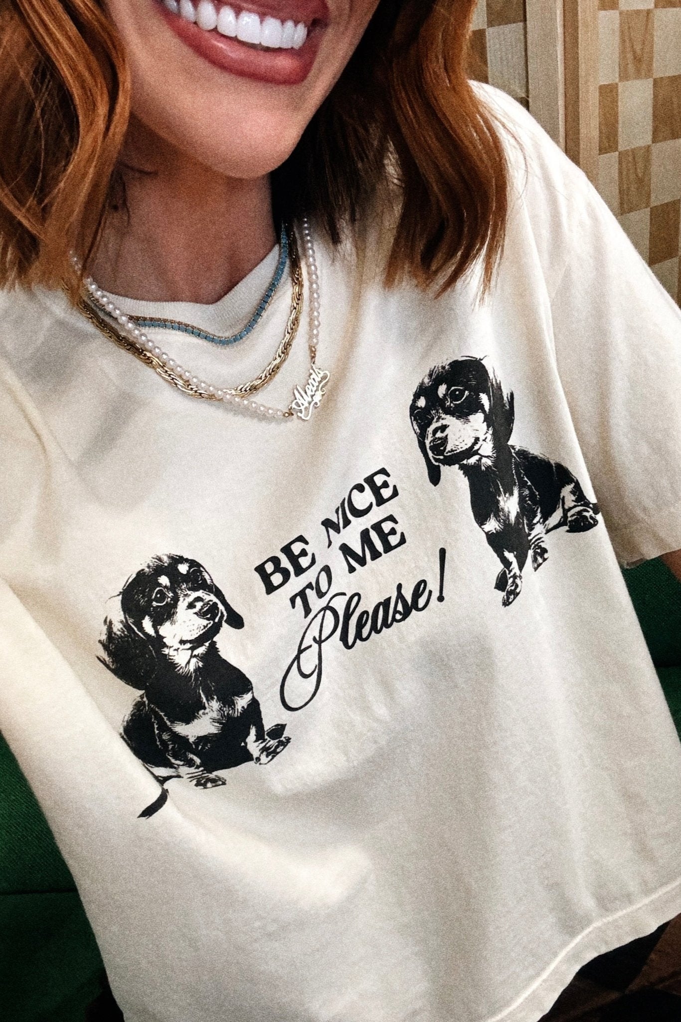 LALA ORIGINAL: Highly Sensitive Person Weenie Dog Tee - Dressed in Lala