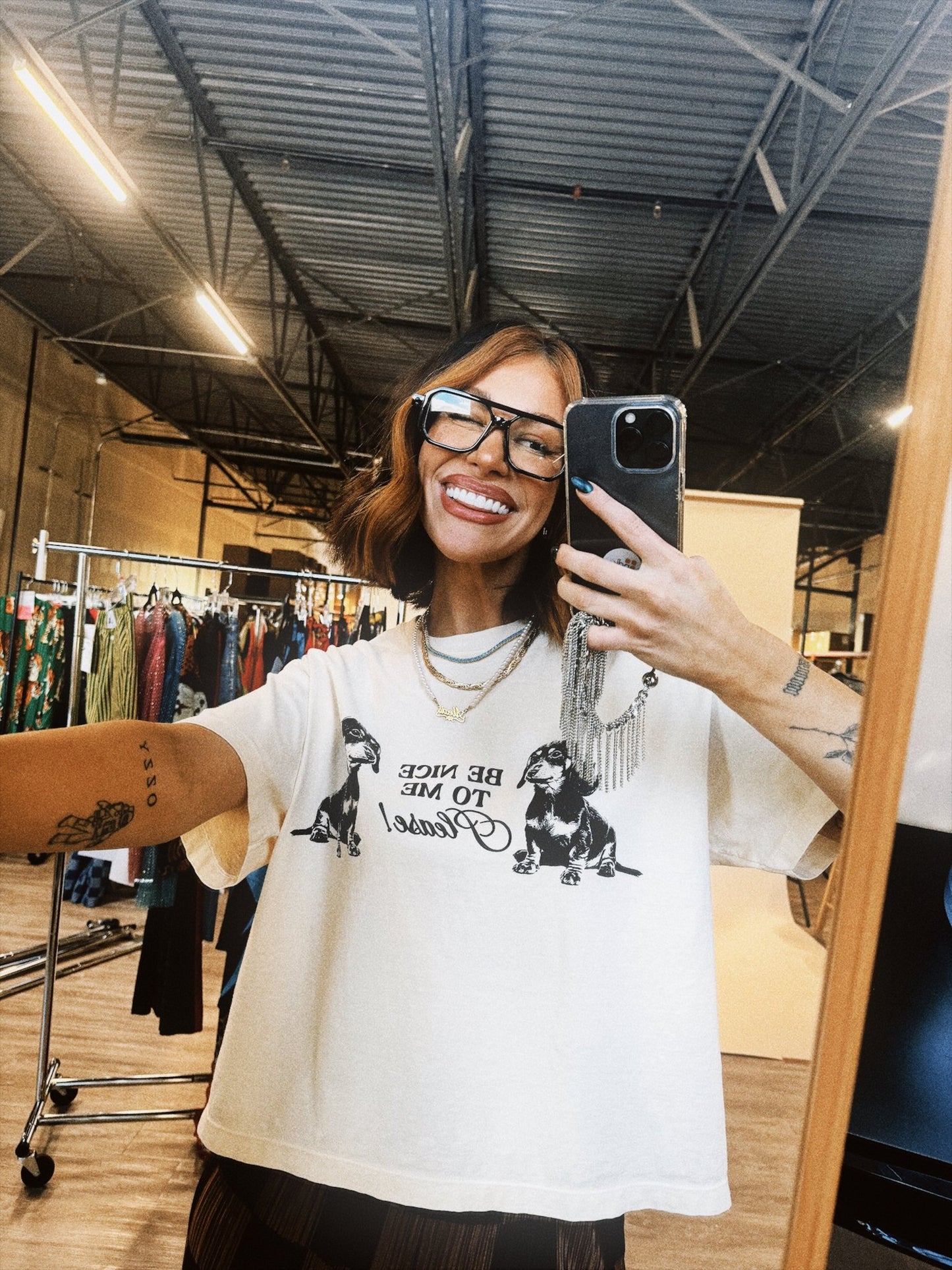 LALA ORIGINAL: Highly Sensitive Person Weenie Dog Tee - Dressed in Lala