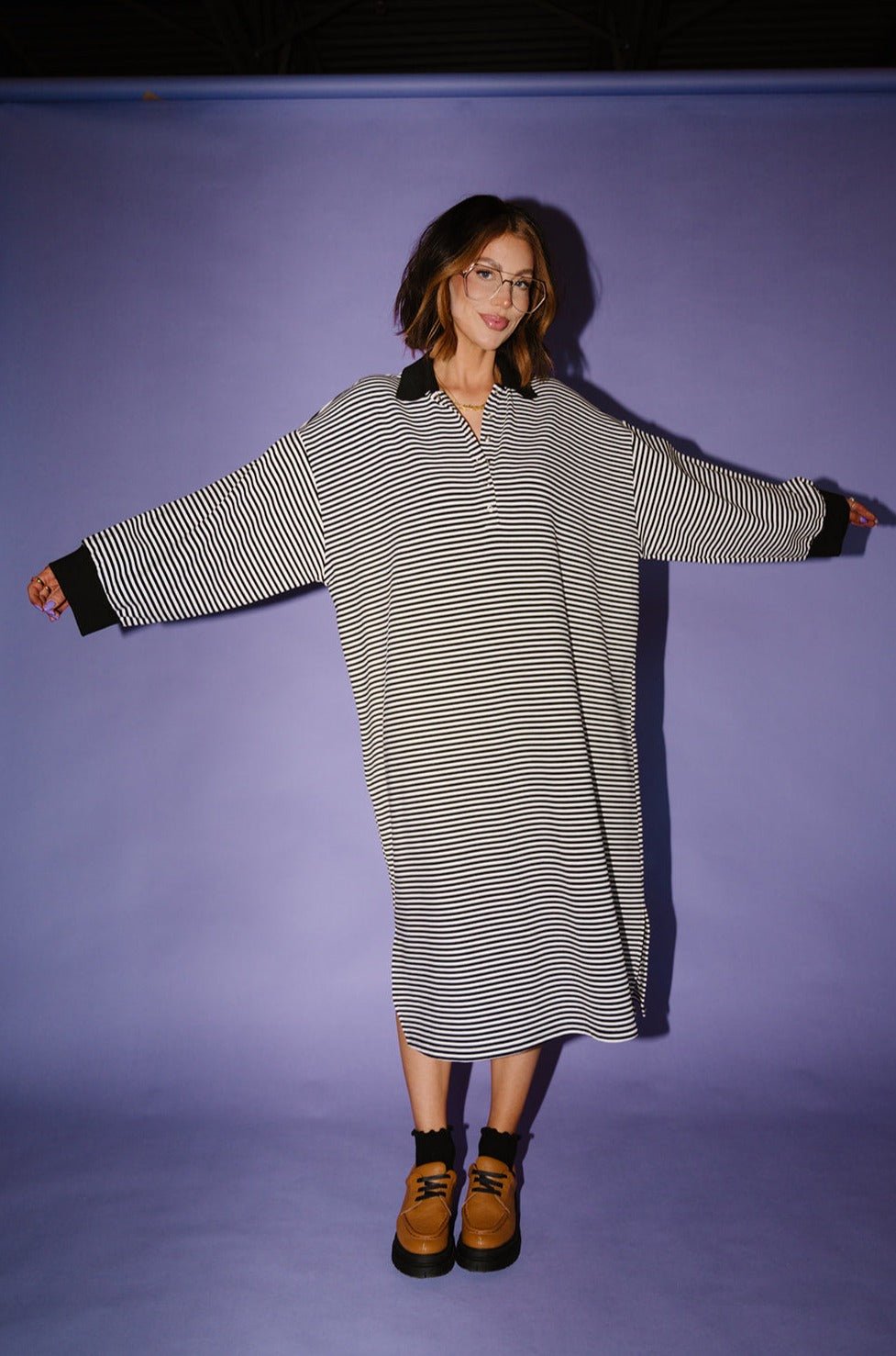 LALA ORIGINAL: Lalaland University Oversized Polo Dress - Dressed in Lala