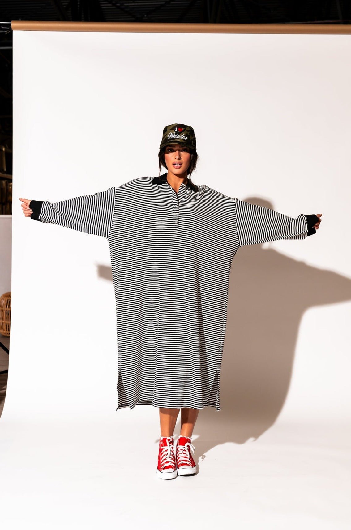 LALA ORIGINAL: Lalaland University Oversized Polo Dress - Dressed in Lala