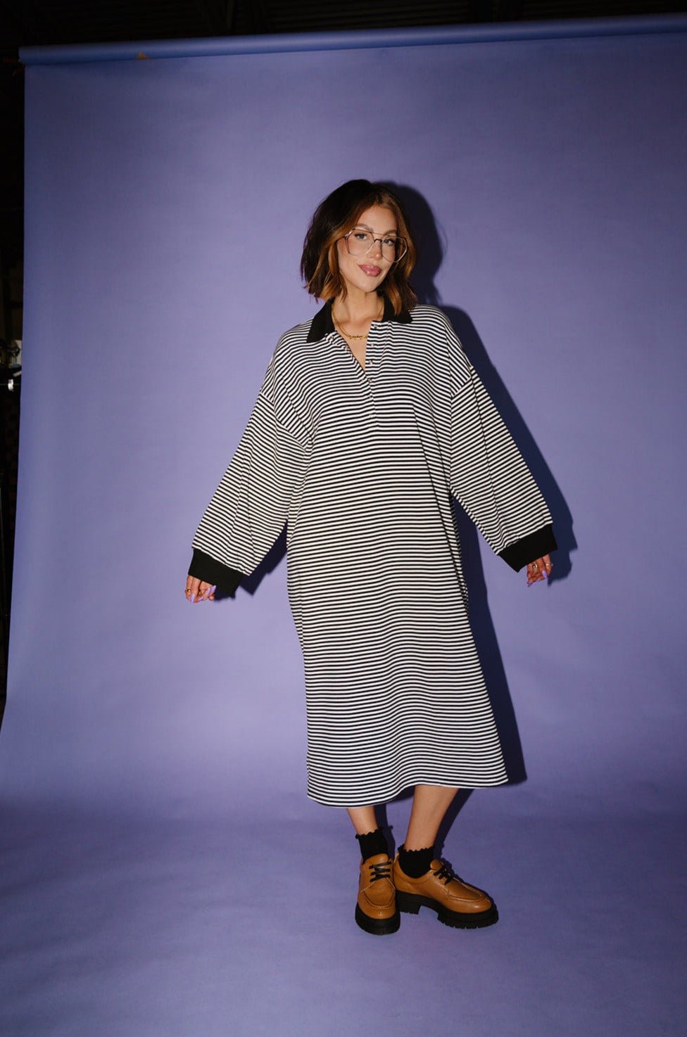 LALA ORIGINAL: Lalaland University Oversized Polo Dress - Dressed in Lala